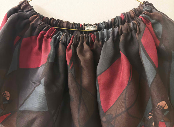 Miu Miu シルク フローラル スカート →MIU MIU SILK BUBBLE MINI SKIRT← SANG A SELECTS