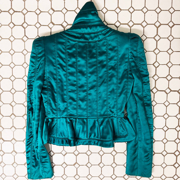 →YVES SAINT LAURENT QUILTED SILK BLAZER← SANG A SELECTS