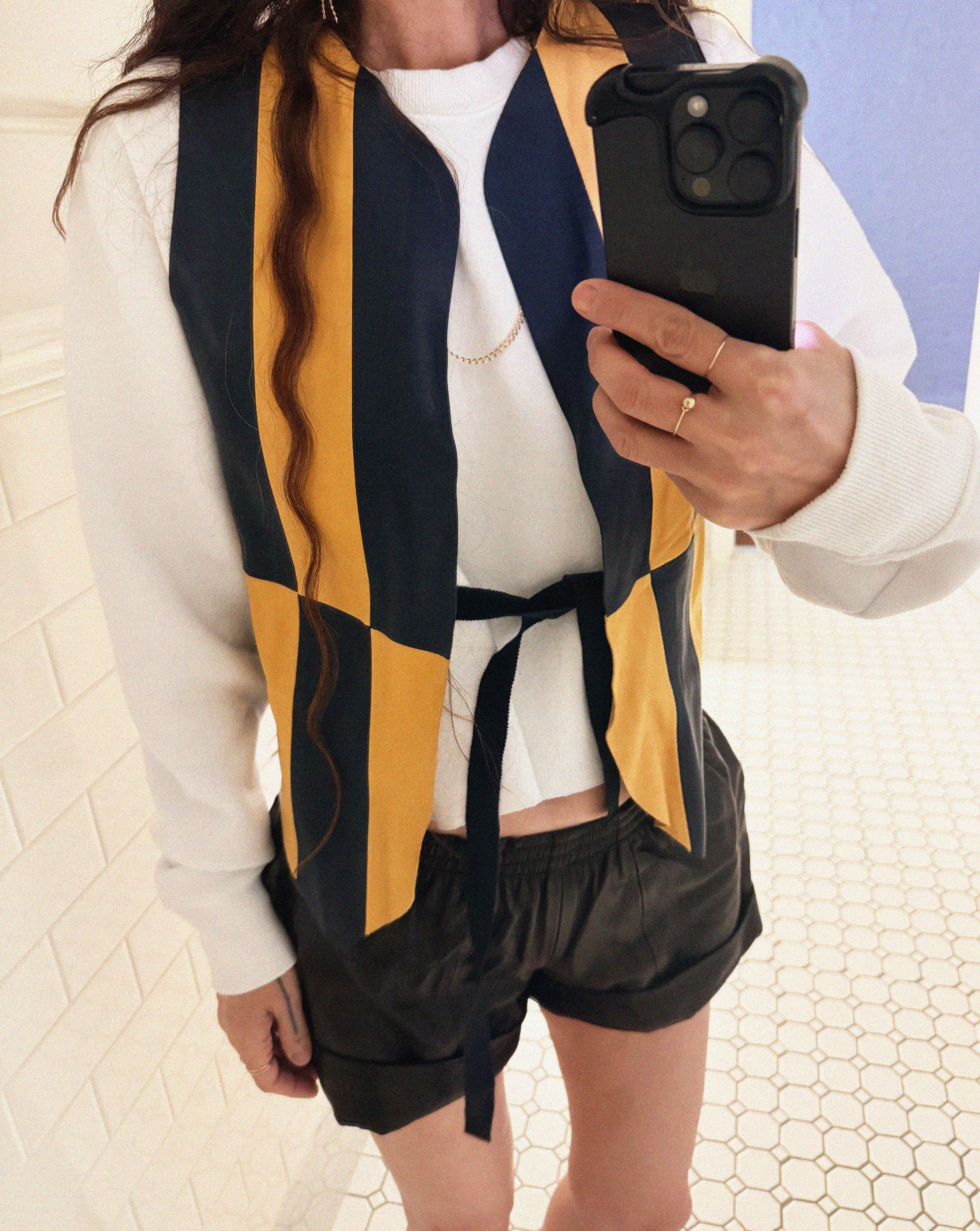 →ACNE STUDIOS STRIPE LAMB LEATHER VEST← SANG A SELECTS