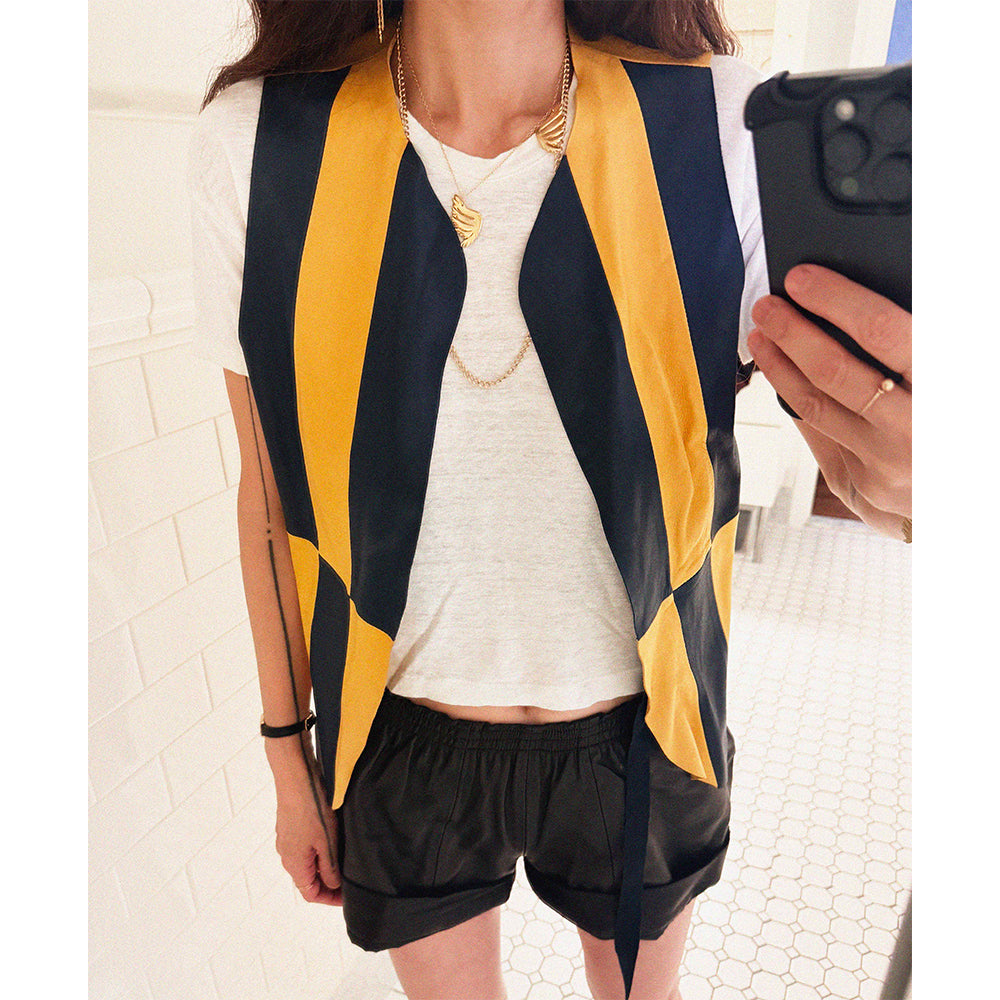 →ACNE STUDIOS STRIPE LAMB LEATHER VEST← SANG A SELECTS