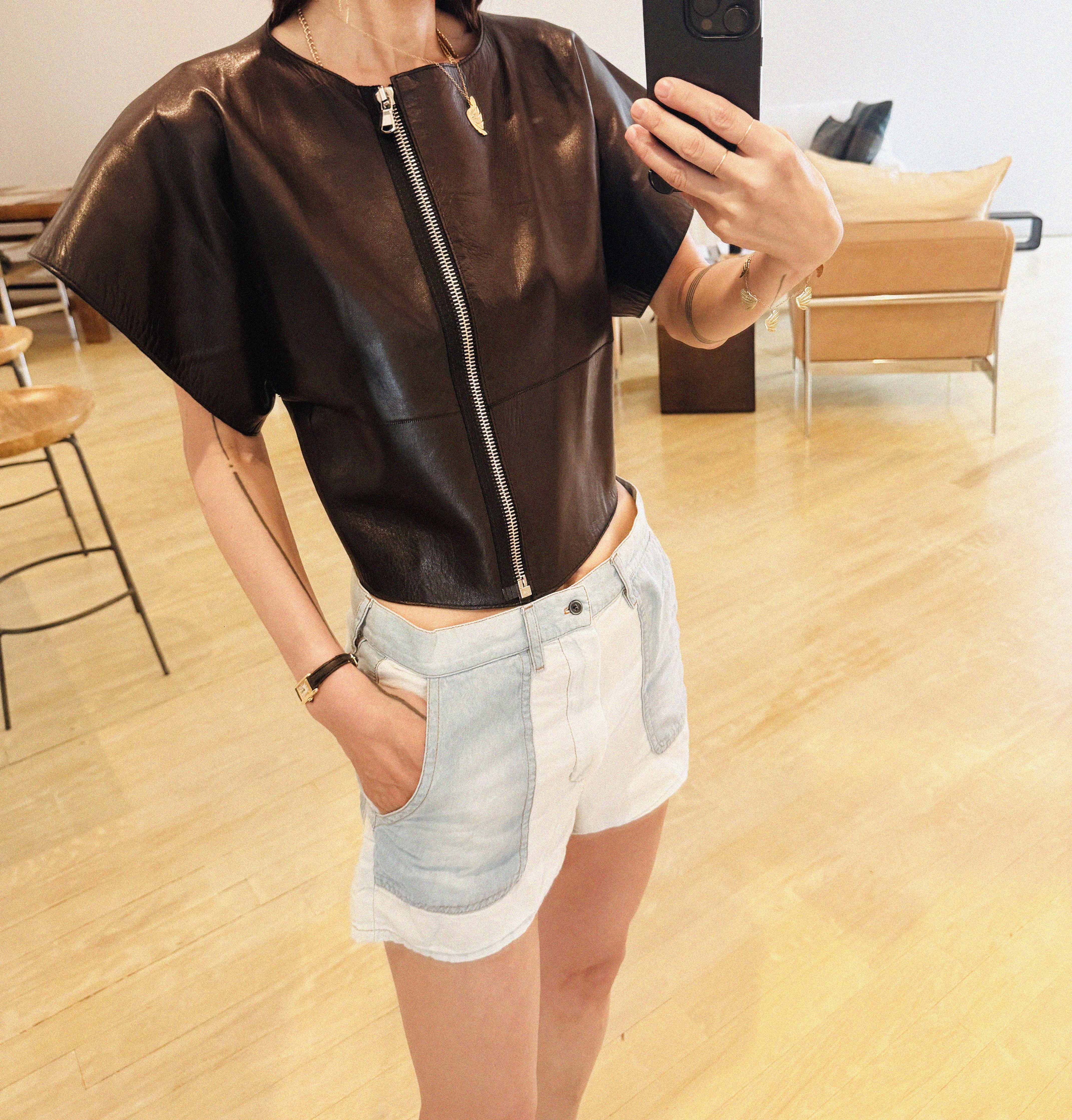 →BALENCIAGA SCULPTED LEATHER JACKET← SANG A SELECTS