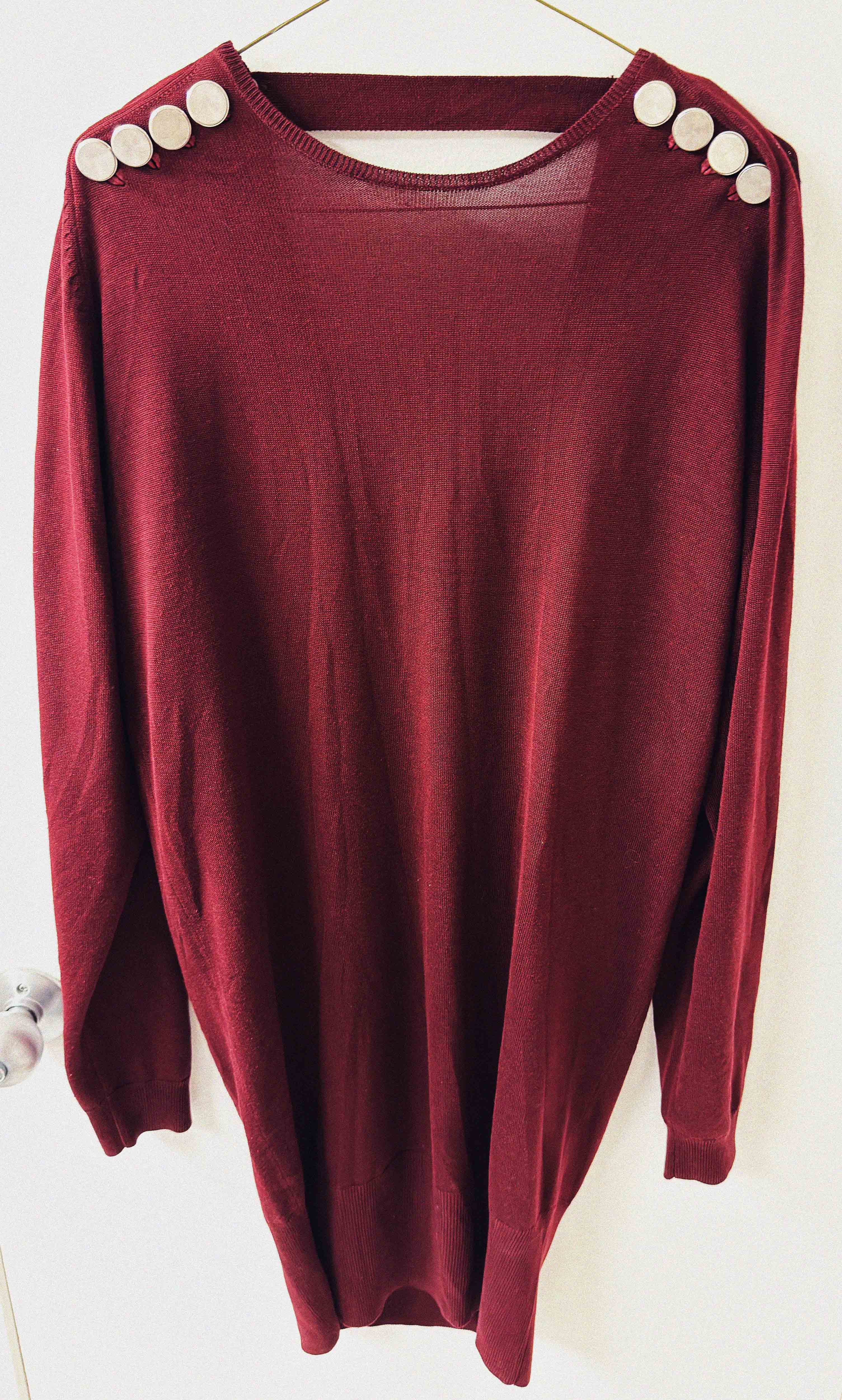 →BALENCIAGA RICH WINE RED KNIT DRESS← SANG A SELECTS