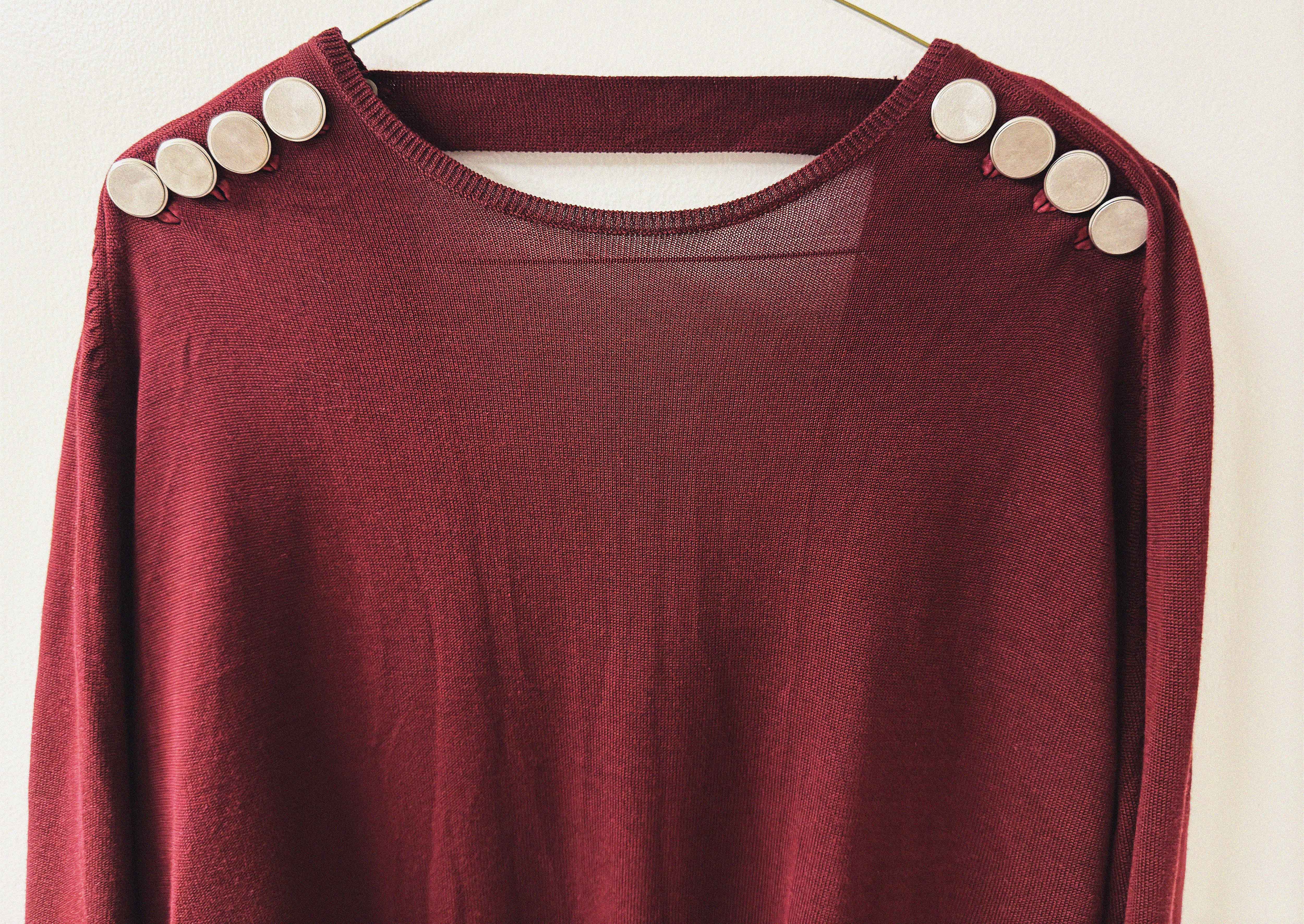 →BALENCIAGA RICH WINE RED KNIT DRESS← SANG A SELECTS