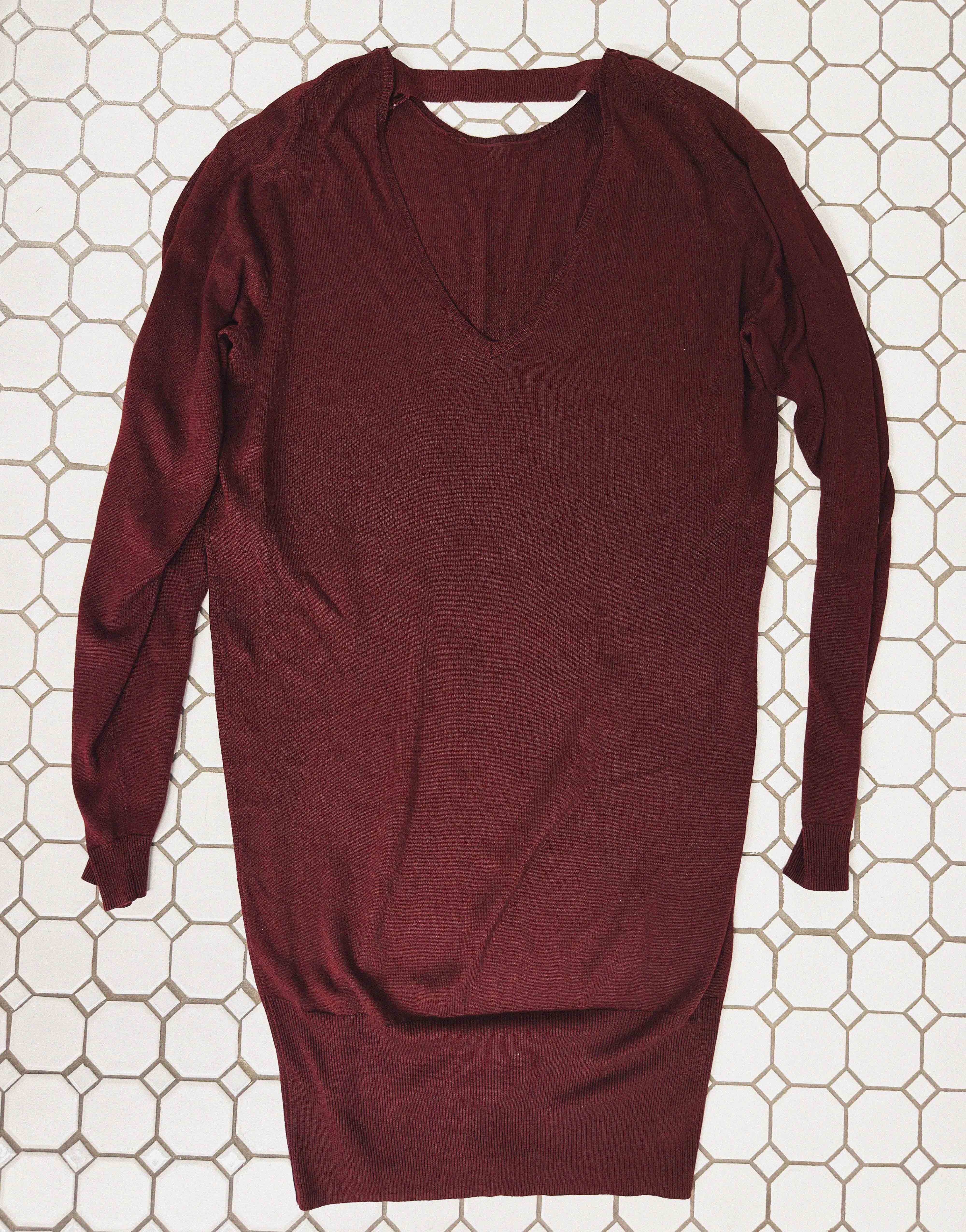 →BALENCIAGA RICH WINE RED KNIT DRESS← SANG A SELECTS