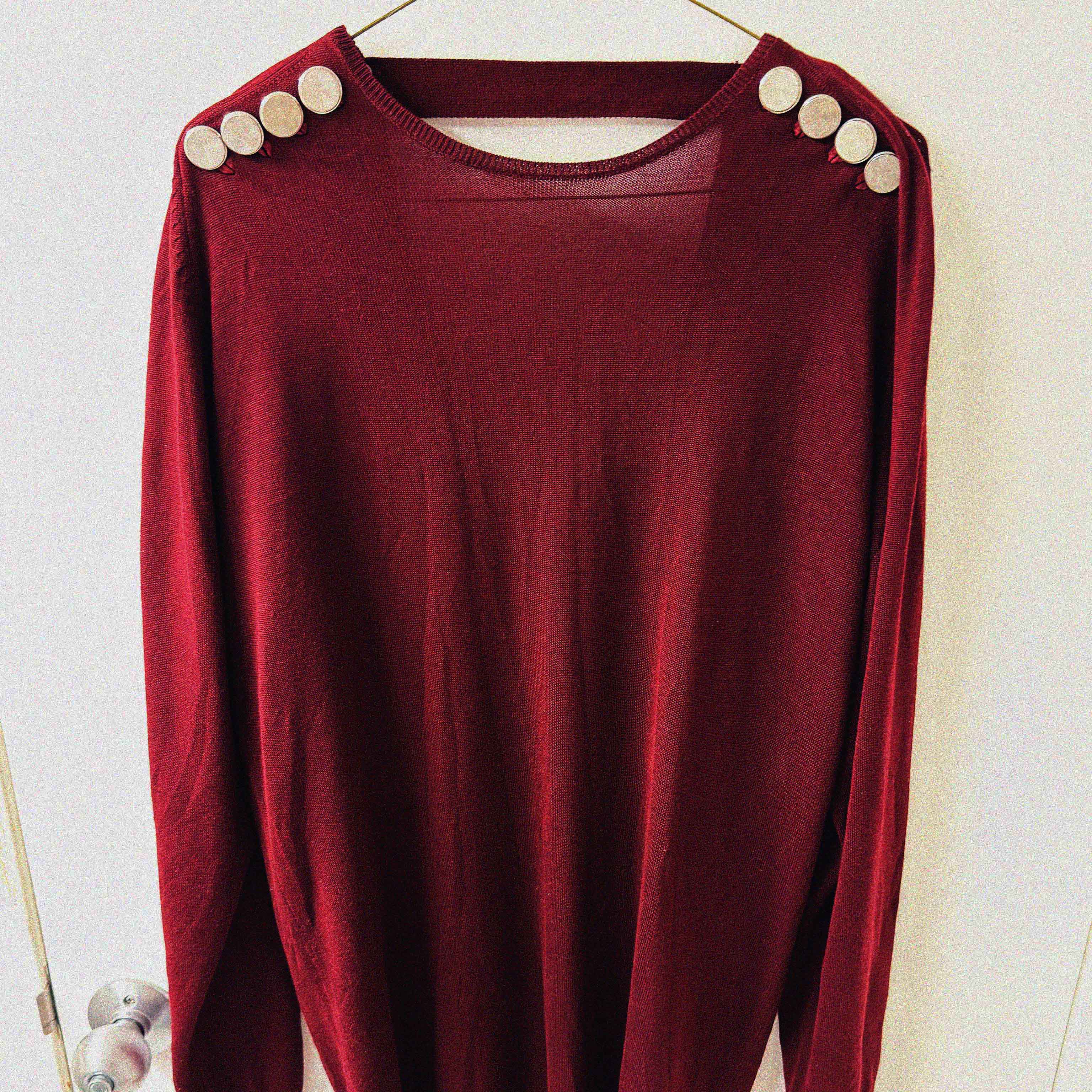 →BALENCIAGA RICH WINE RED KNIT DRESS← SANG A SELECTS