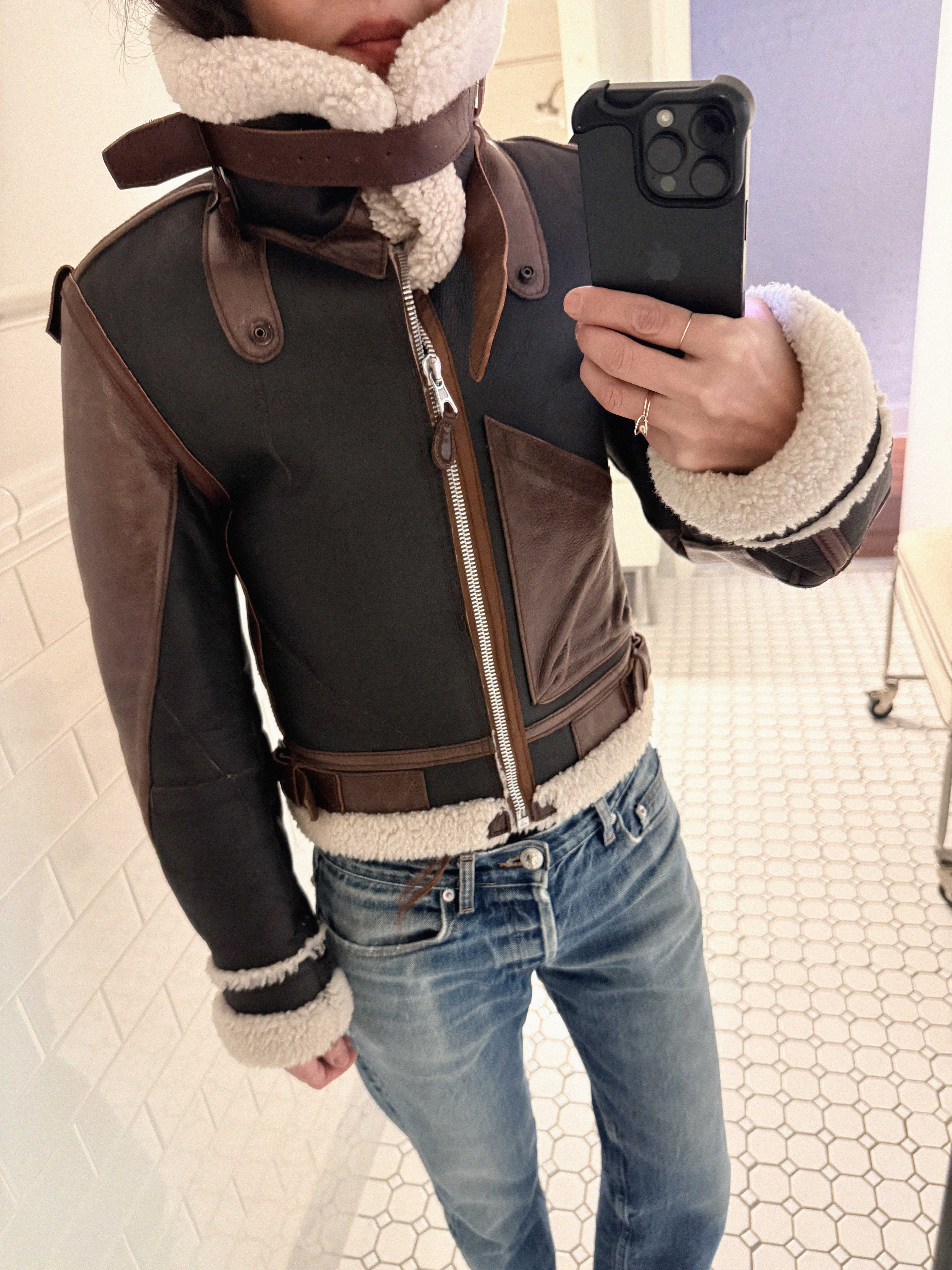 →BALENCIAGA SHEARLING AVIATOR JACKET← SANG A SELECTS