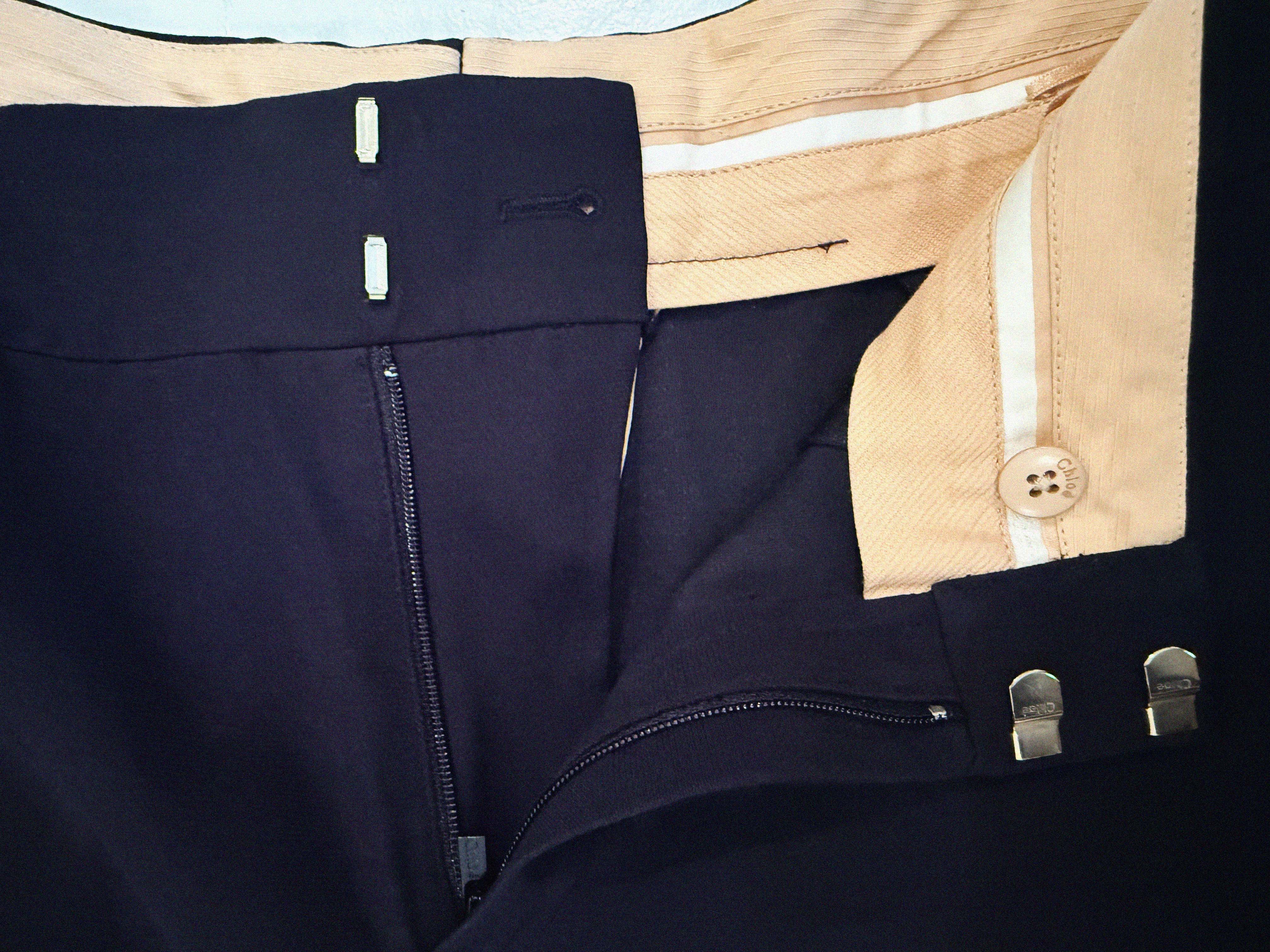 →CHLOÉ BLACK PLEATED WIDE-LEG TROUSERS← SANG A SELECTS