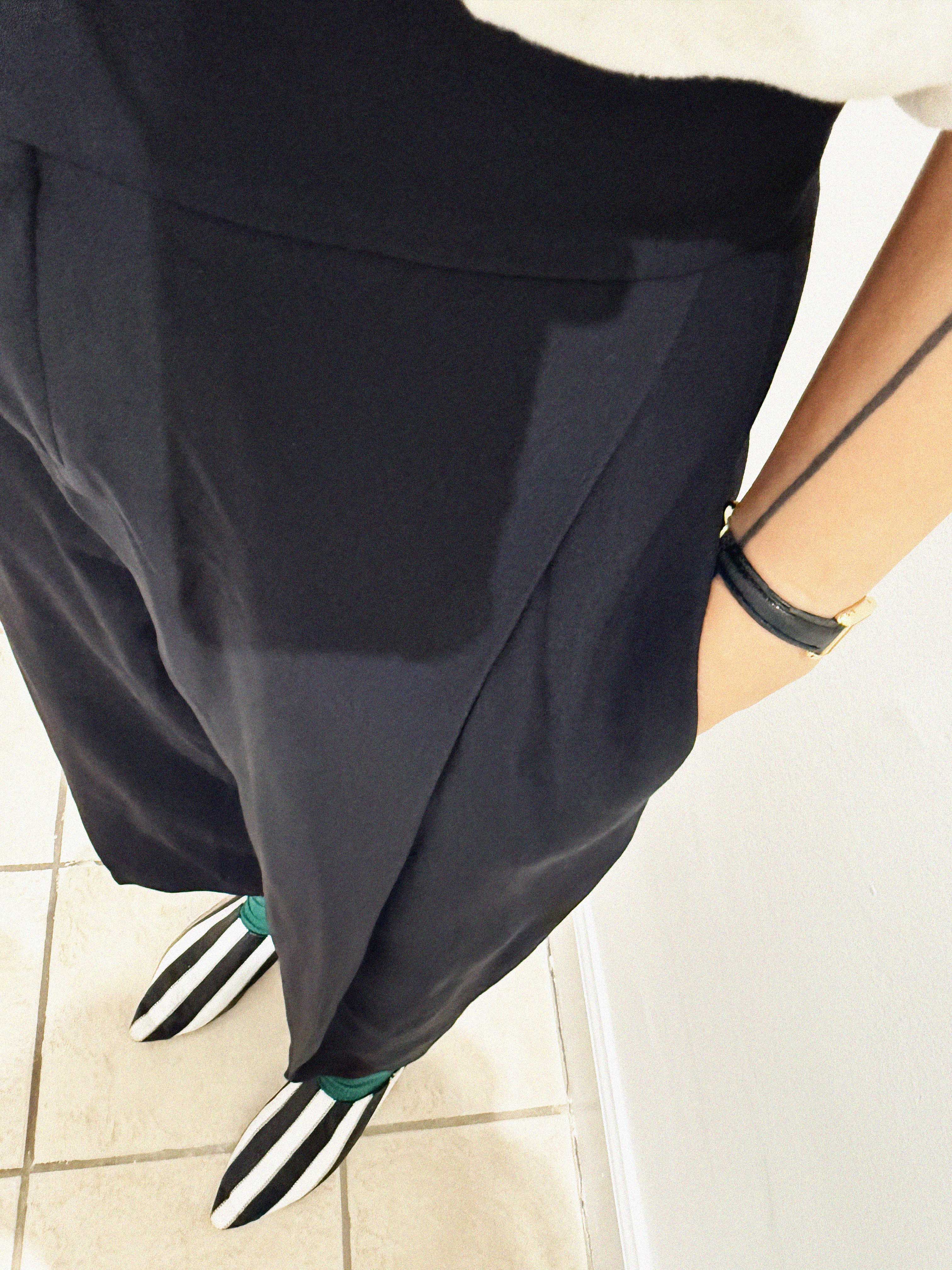 →CHLOÉ BLACK PLEATED WIDE-LEG TROUSERS← SANG A SELECTS