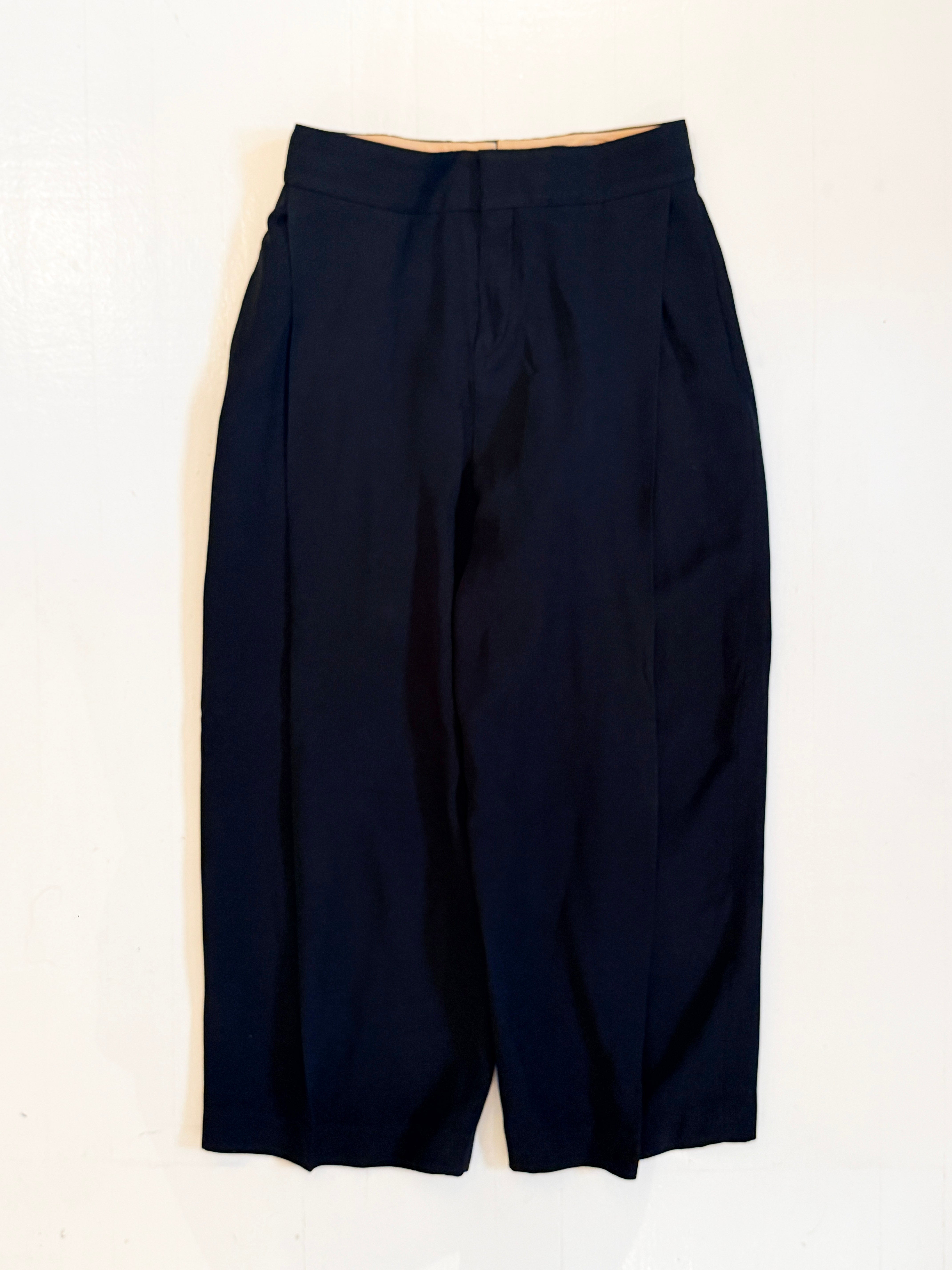 →CHLOÉ BLACK PLEATED WIDE-LEG TROUSERS← SANG A SELECTS