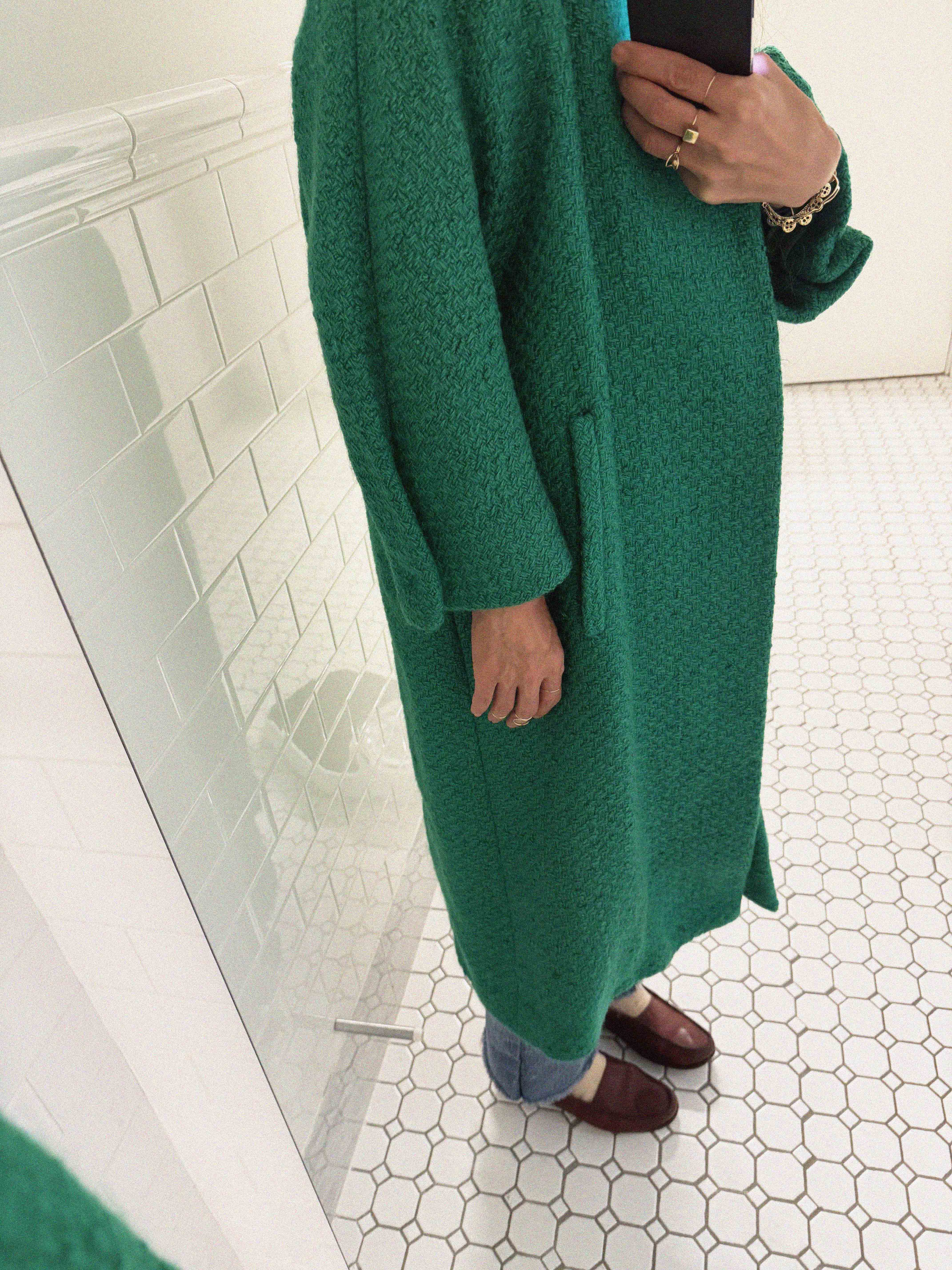 →CHRISTIAN DIOR VINTAGE GREEN COAT← SANG A SELECTS