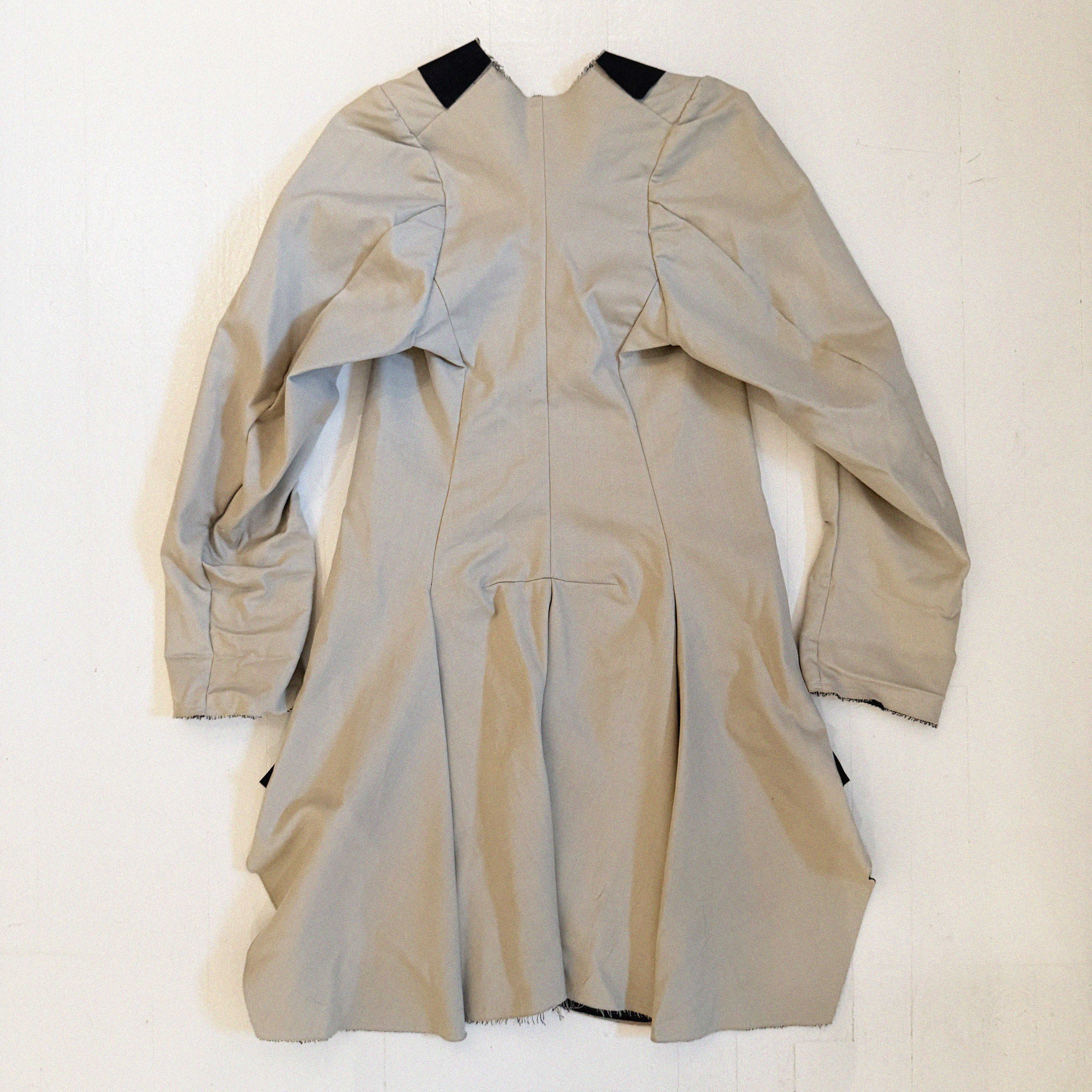 →COMME DES GARÇONS BLACK & LIGHT GREY SCULPTURAL DECONSTRUCTED JACKET← SANG A SELECTS