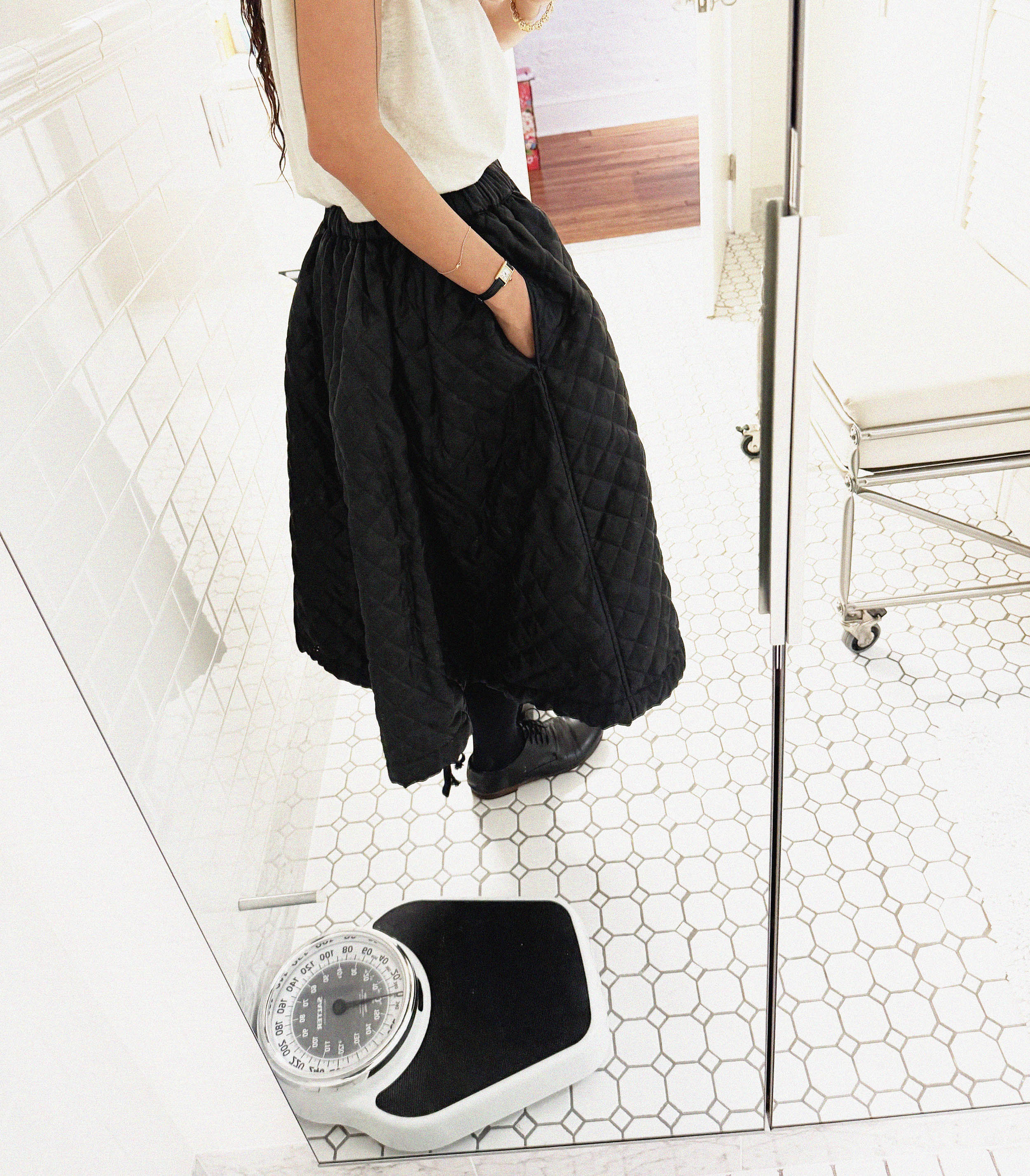 →COMME DES GARÇONS QUILTED SKIRT← SANG A SELECTS