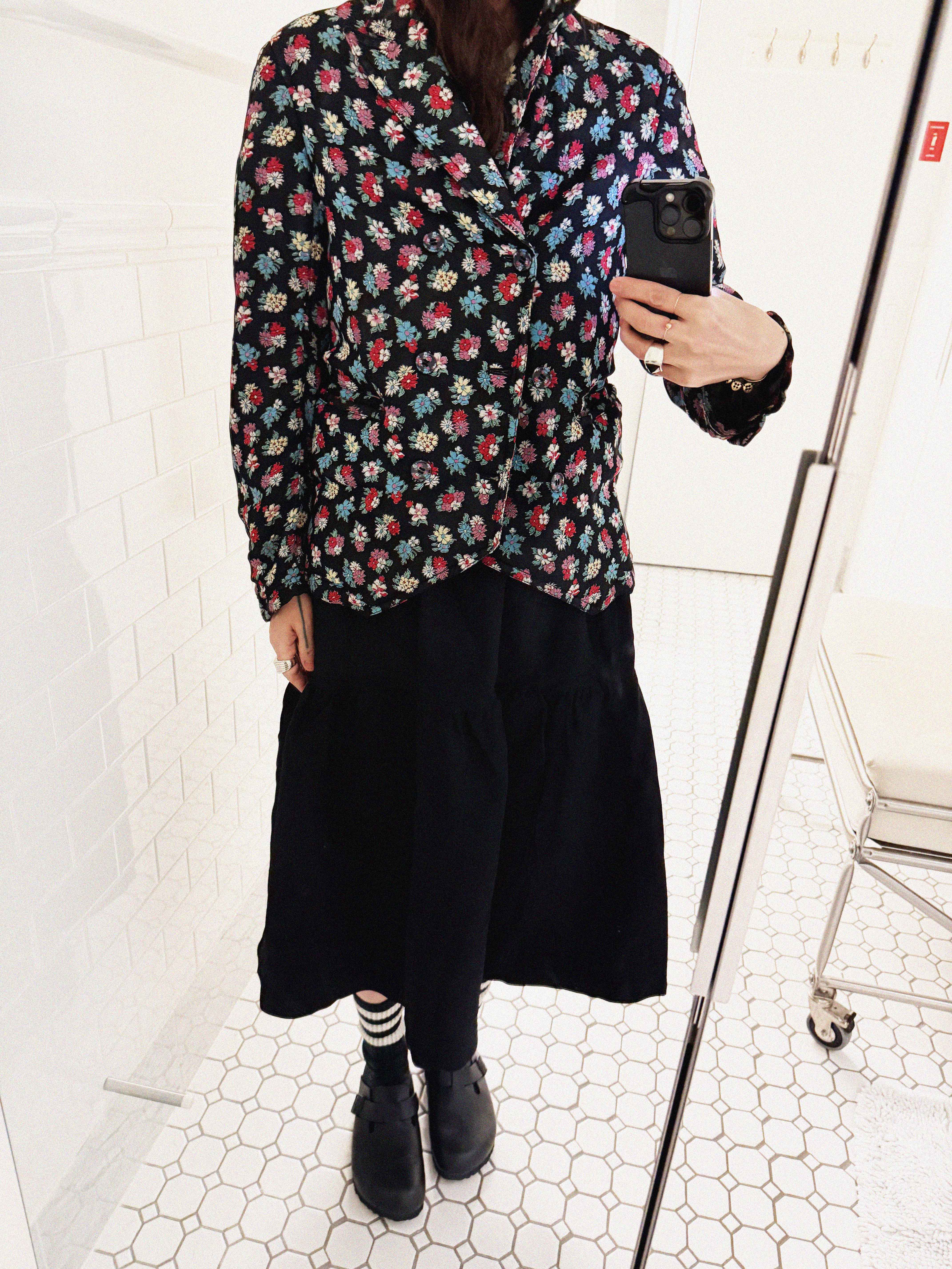 →COMME DES GARÇONS TRICOT FLORAL DOUBLE-BREASTED JACKET← SANG A SELECTS