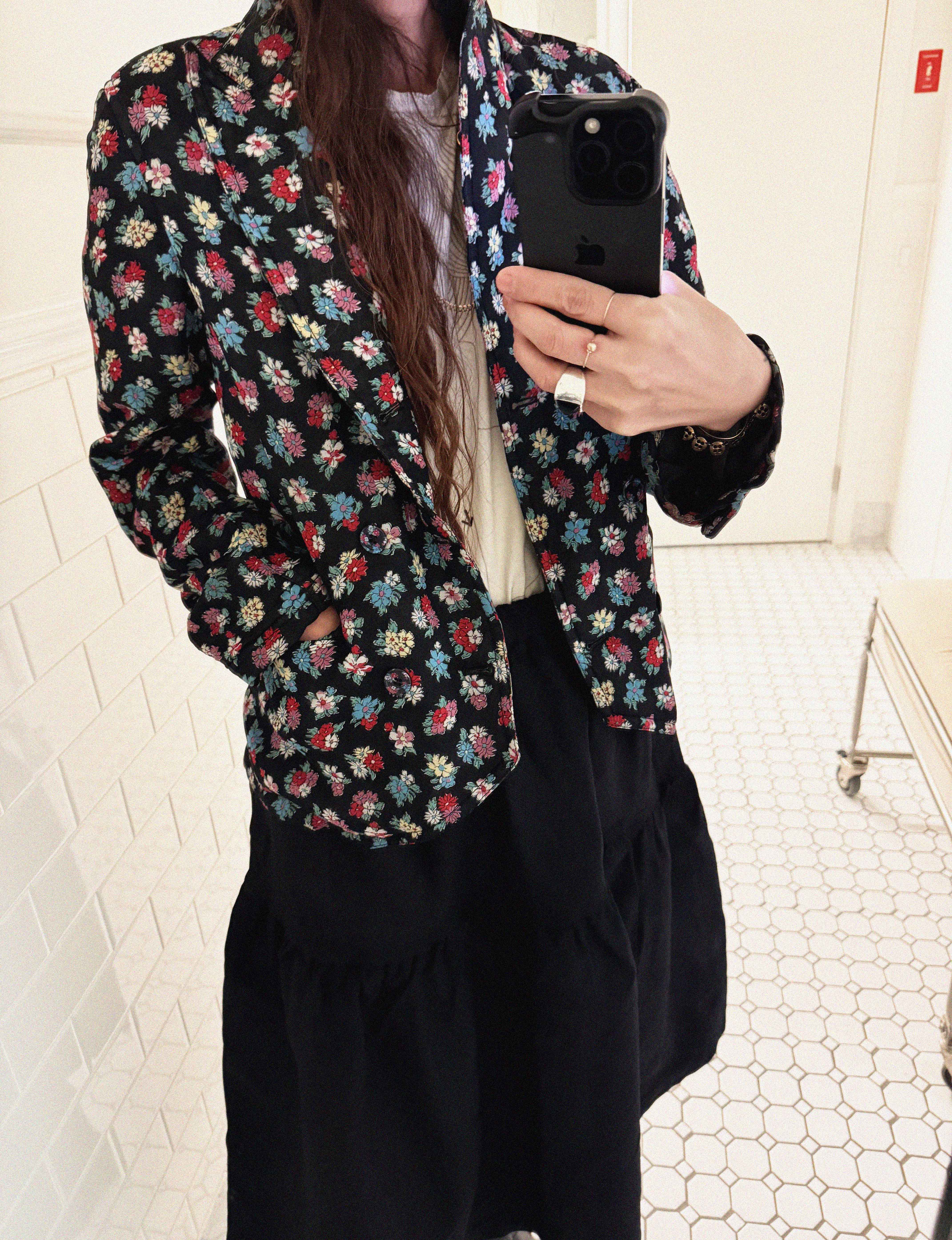 →COMME DES GARÇONS TRICOT FLORAL DOUBLE-BREASTED JACKET← SANG A SELECTS