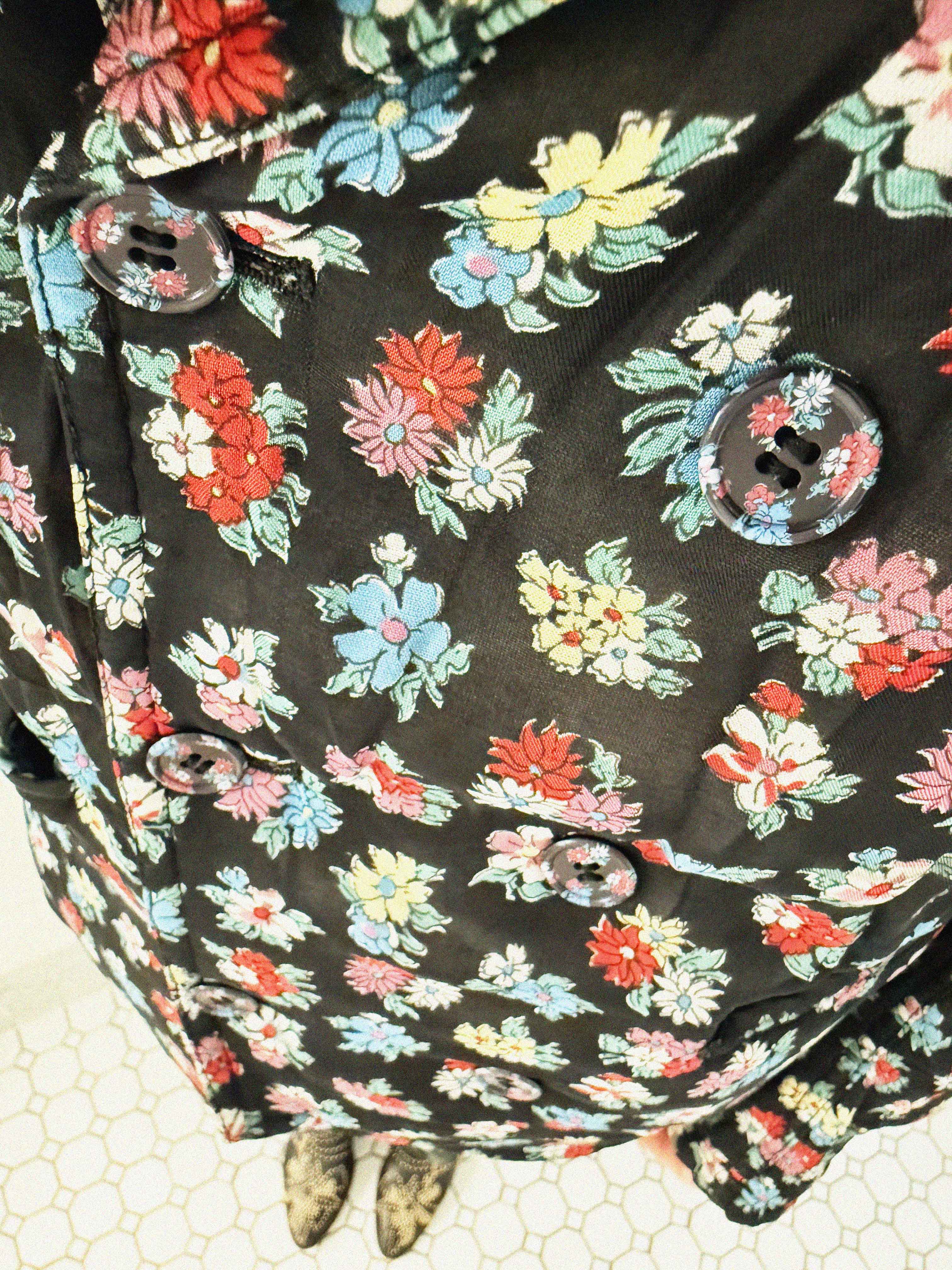 →COMME DES GARÇONS TRICOT FLORAL DOUBLE-BREASTED JACKET← SANG A SELECTS