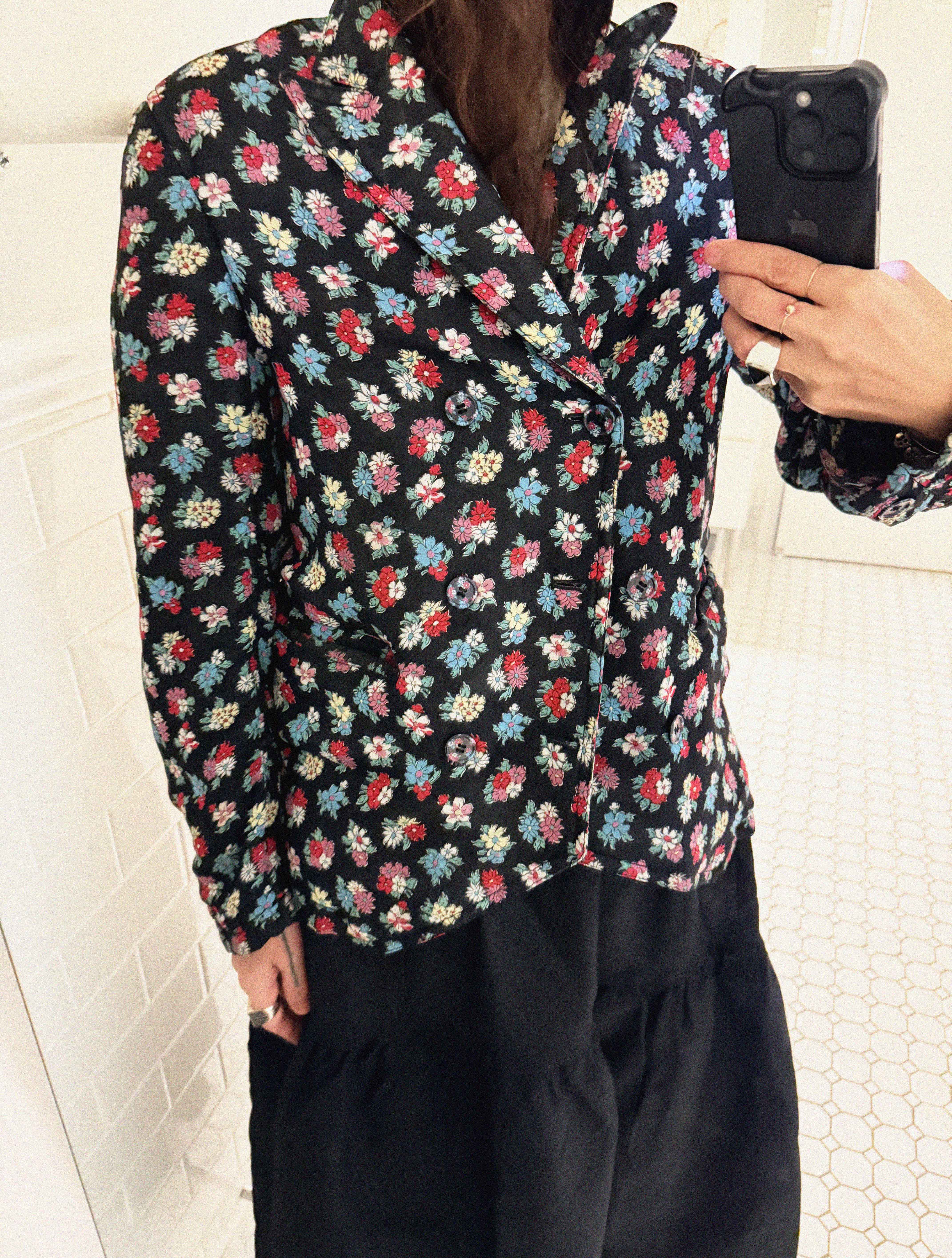 →COMME DES GARÇONS TRICOT FLORAL DOUBLE-BREASTED JACKET← SANG A SELECTS
