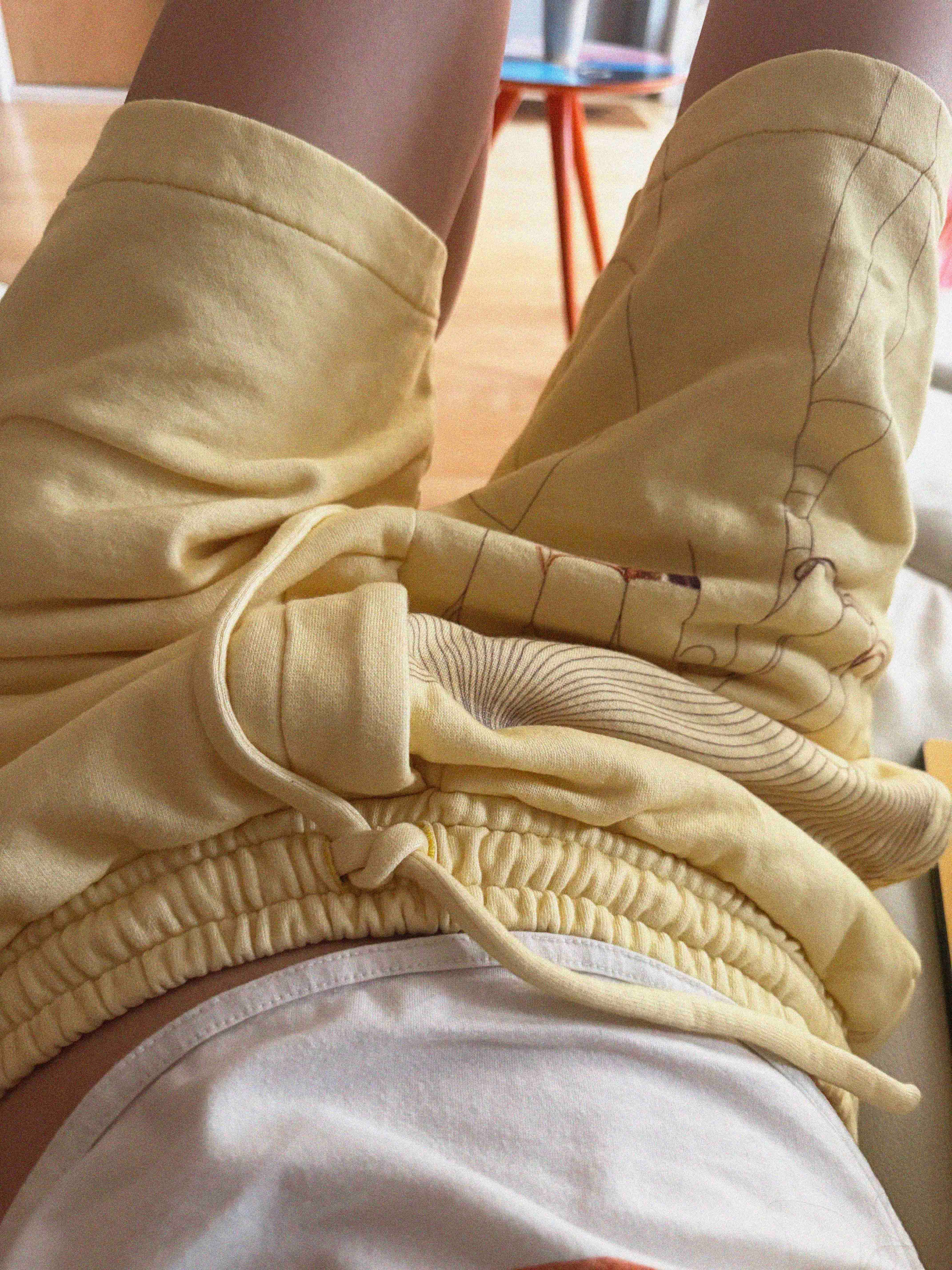 →Covering My Face Sweatshorts – Powder Yellow← The Brave Hour