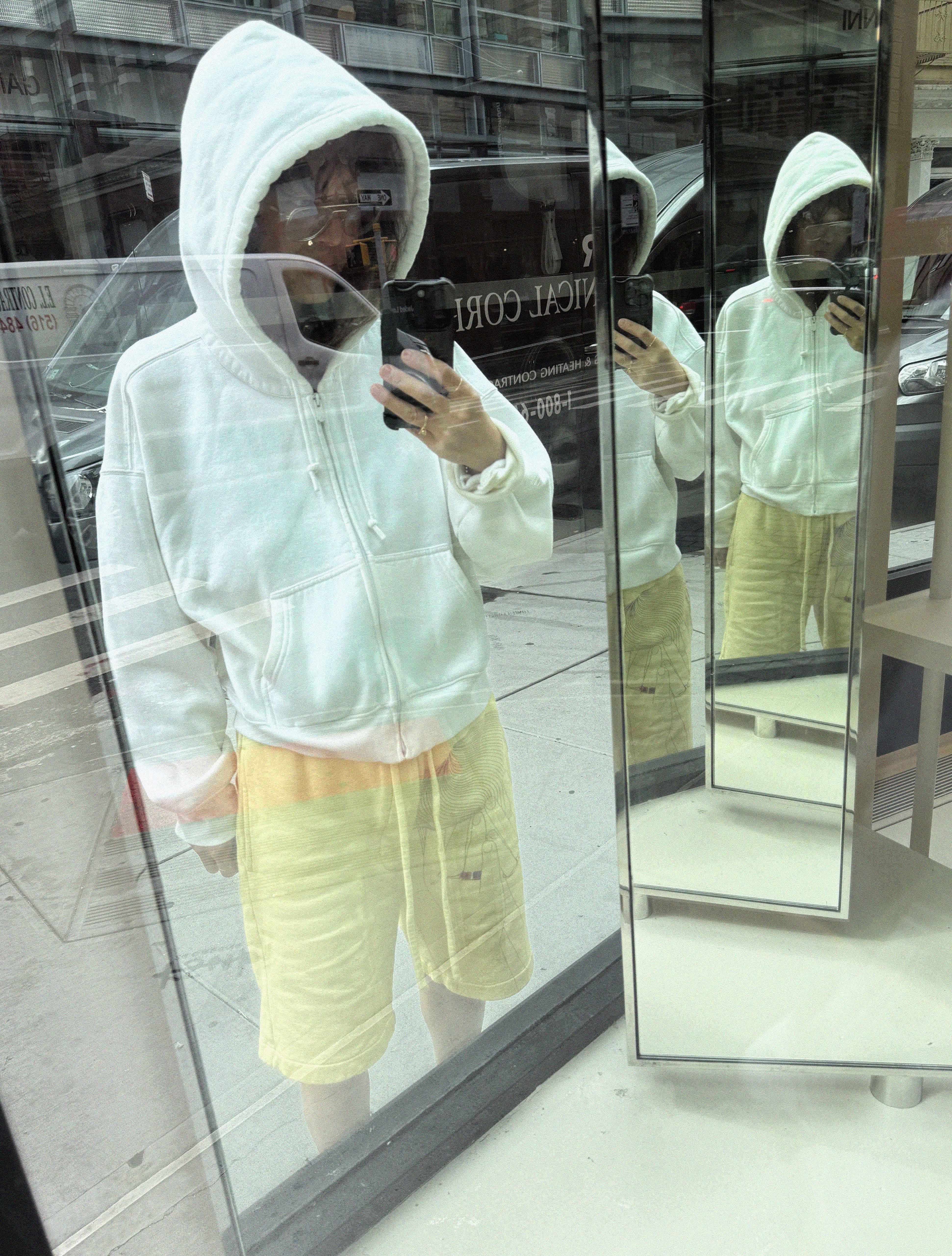 →Covering My Face Sweatshorts – Powder Yellow← The Brave Hour