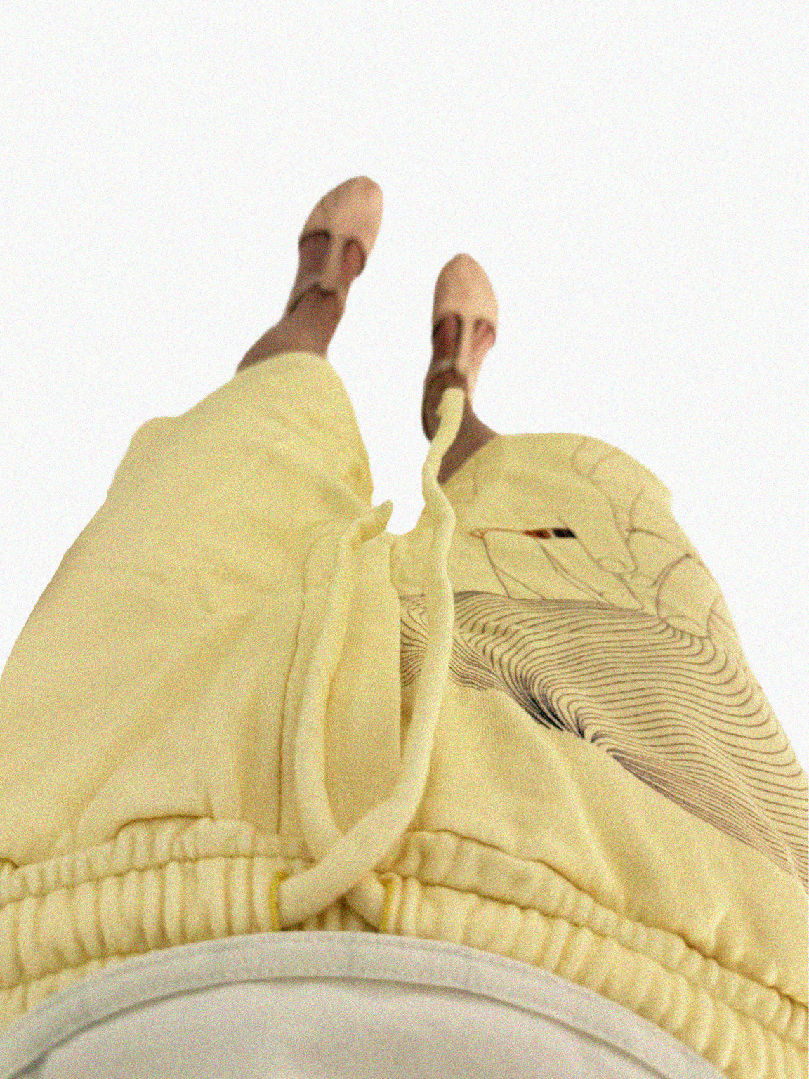 →Covering My Face Sweatshorts – Powder Yellow← The Brave Hour
