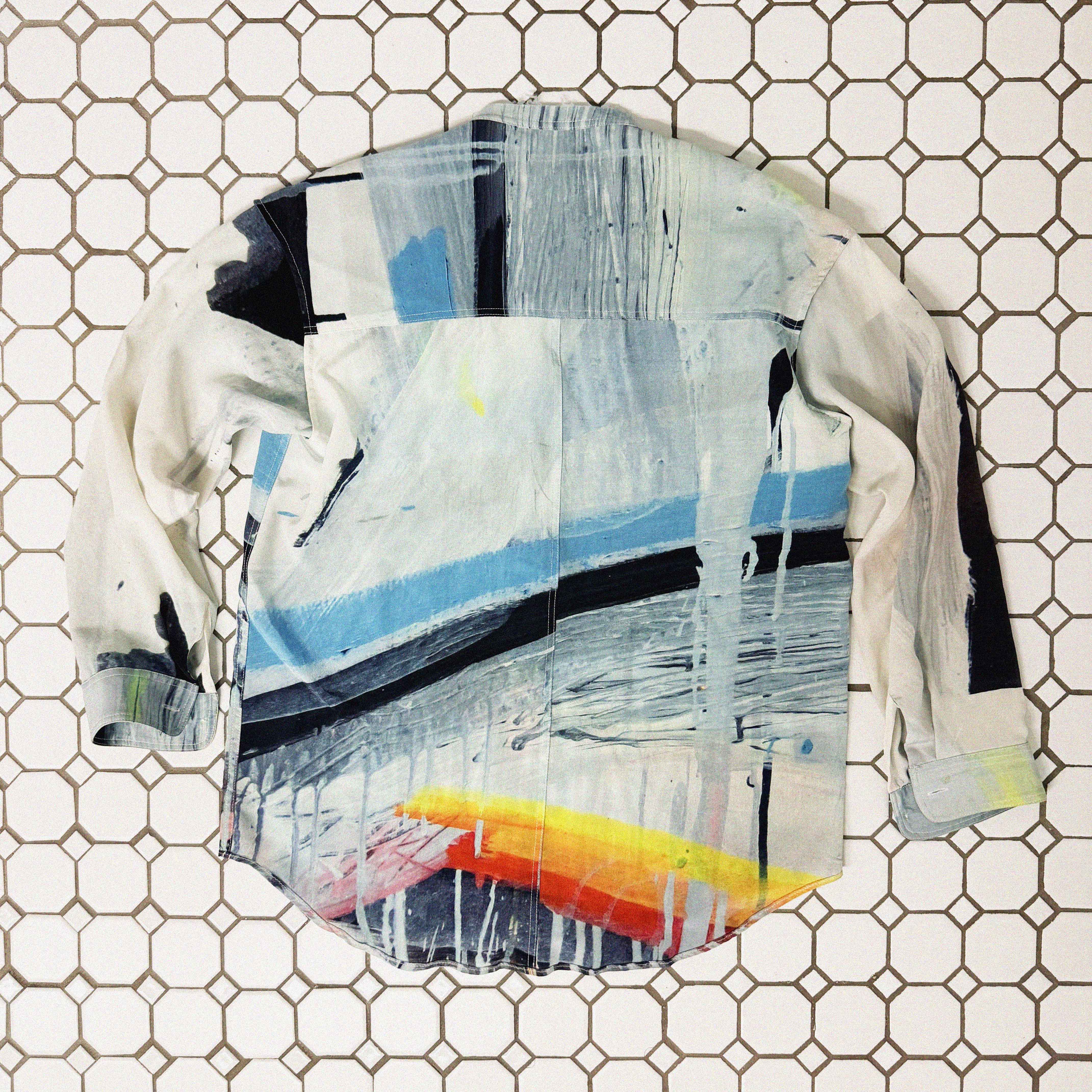 →DARYL K ABSTRACT SILK PAINT SHIRT← SANG A SELECTS