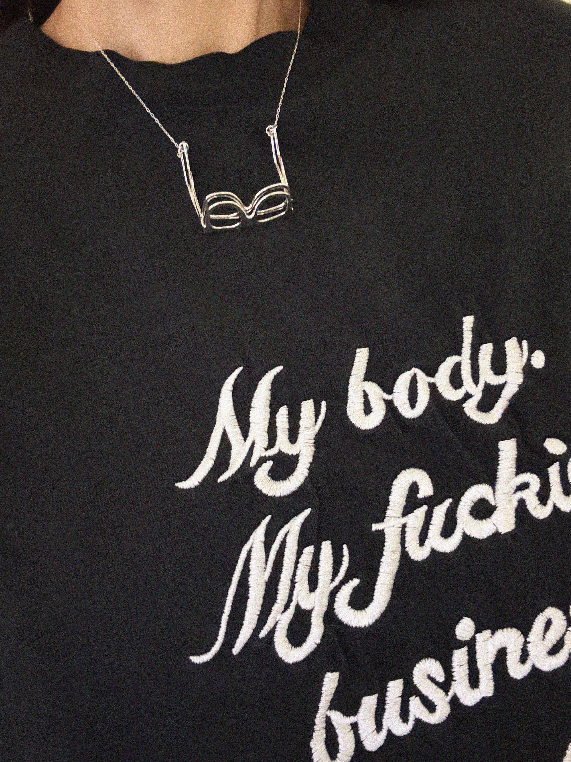 →DOUBLE EYEGLASSES HOLDER NECKLACE STERLING SILVER← NECKLACE