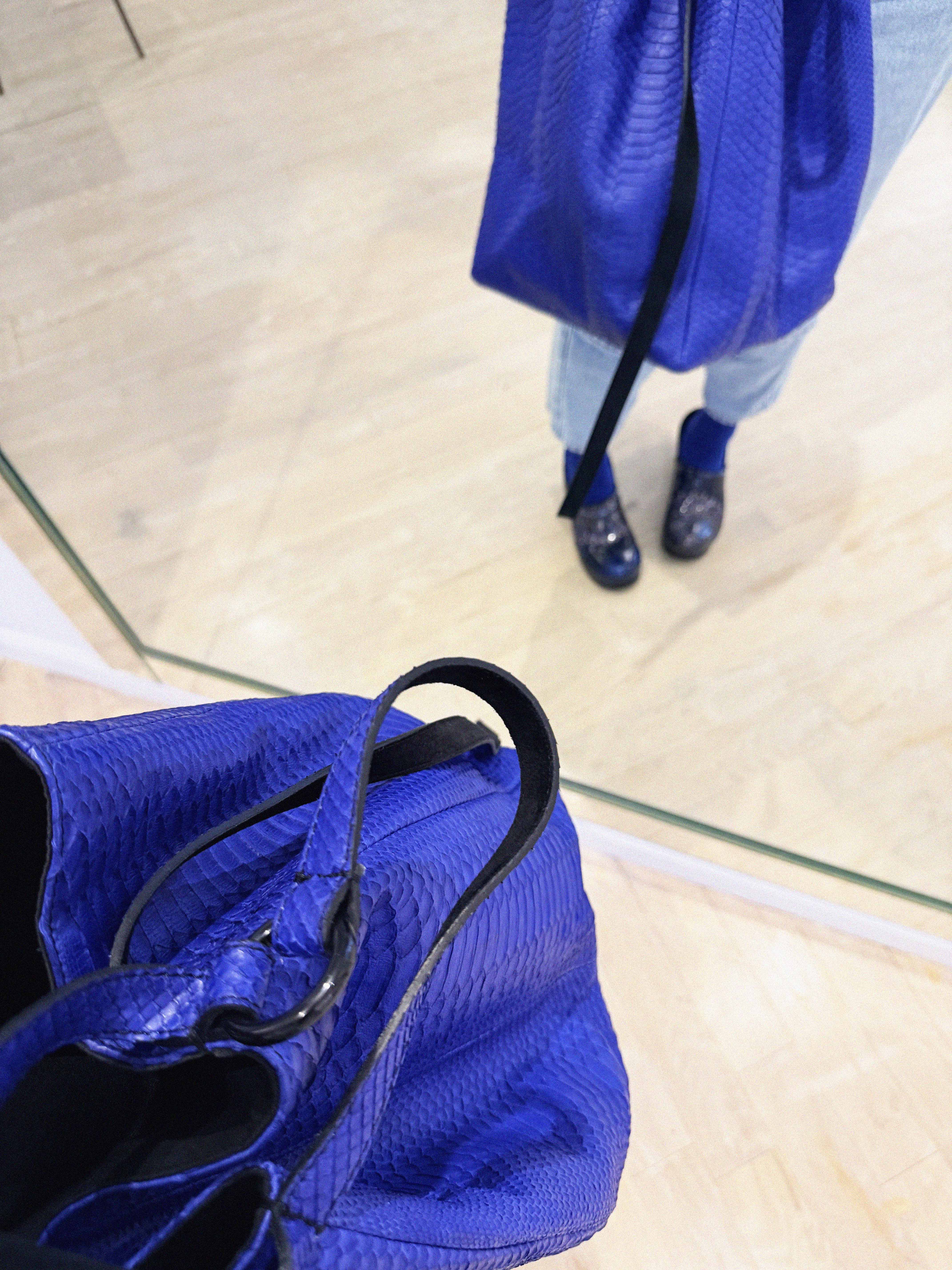 →Flow←Yves Klein Blue-Waxed Python