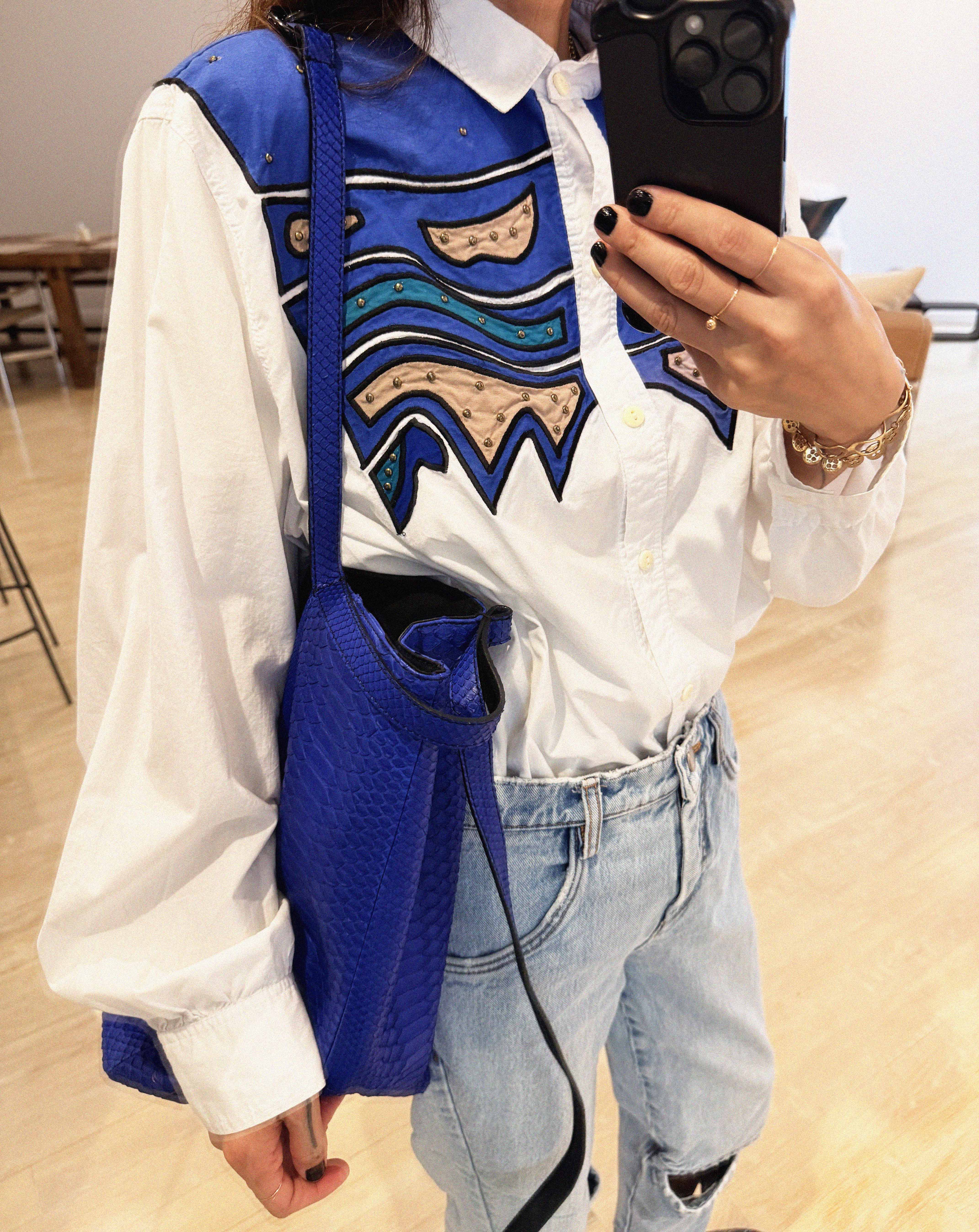 →Flow←Yves Klein Blue-Waxed Python