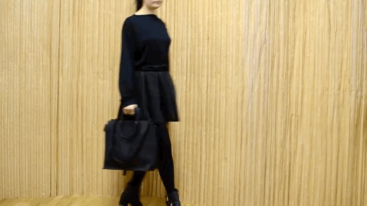 →DUPLE← BLACK CALF LEATHER