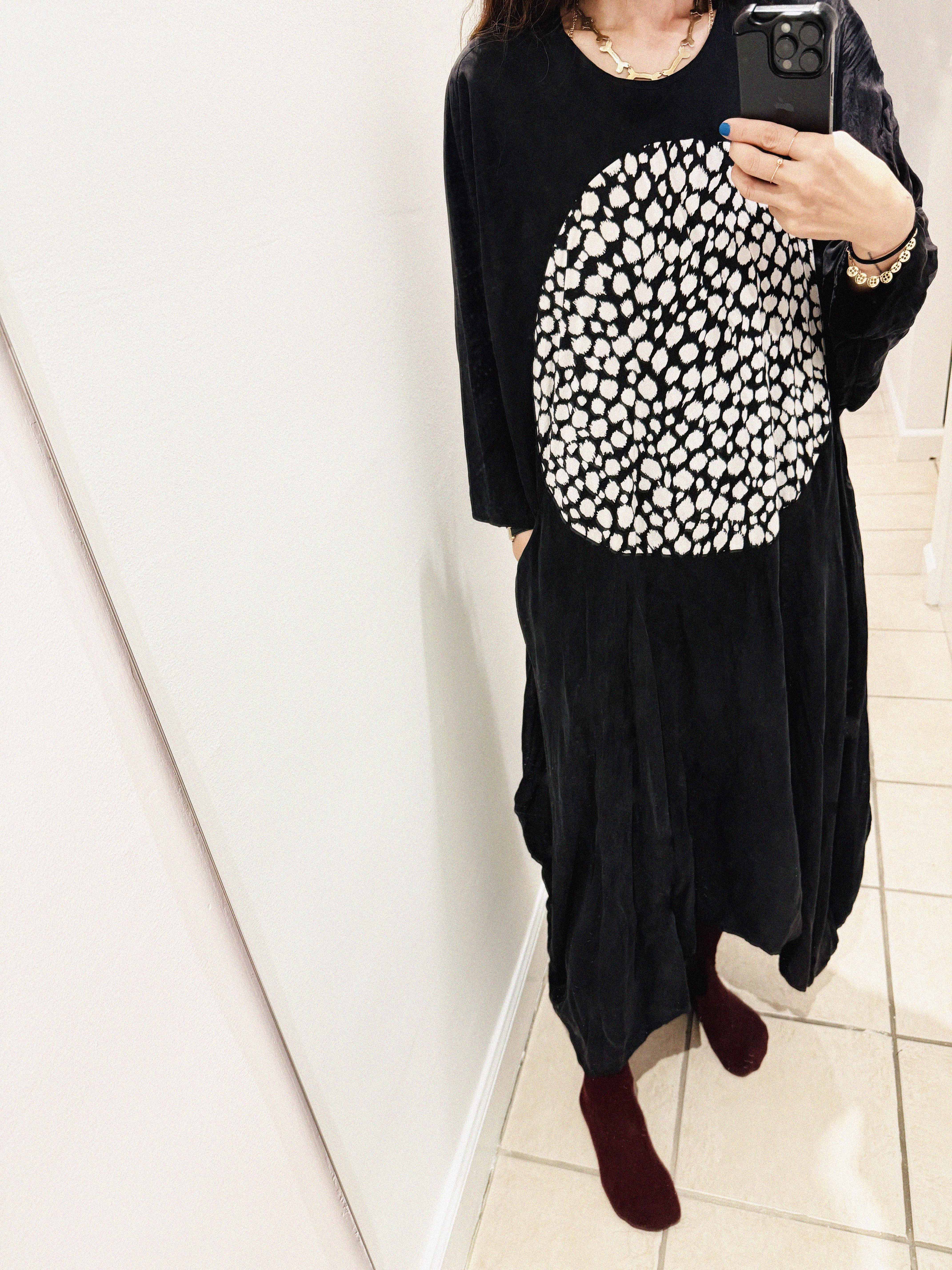 →HENRIK VIBSKOV BLACK CIRCLE OVERSIZED DRESS← SANG A SELECTS