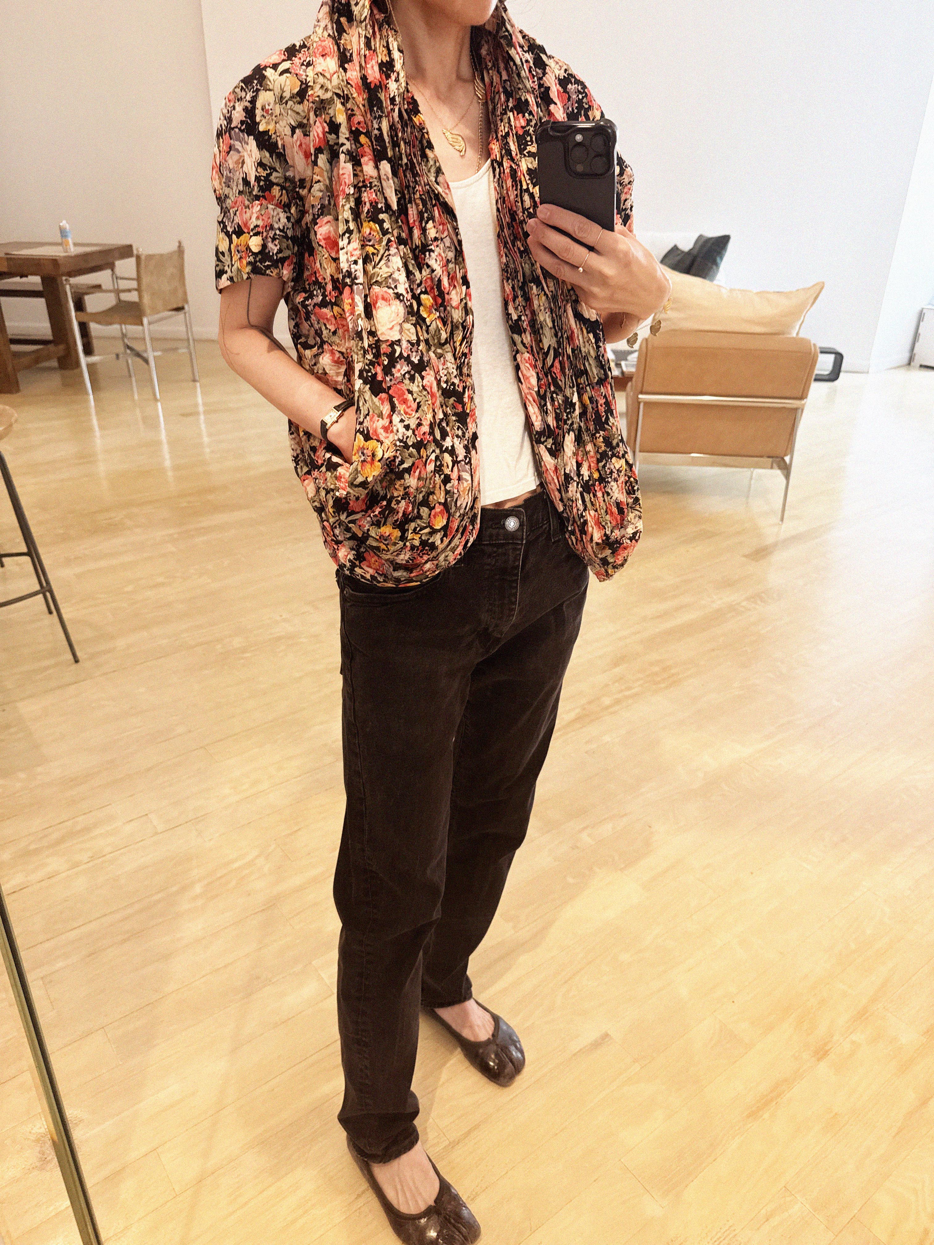 →JUNYA WATANABE COMME DES GARÇONS FLORAL PLEATED JACKET← SANG A SELECTS