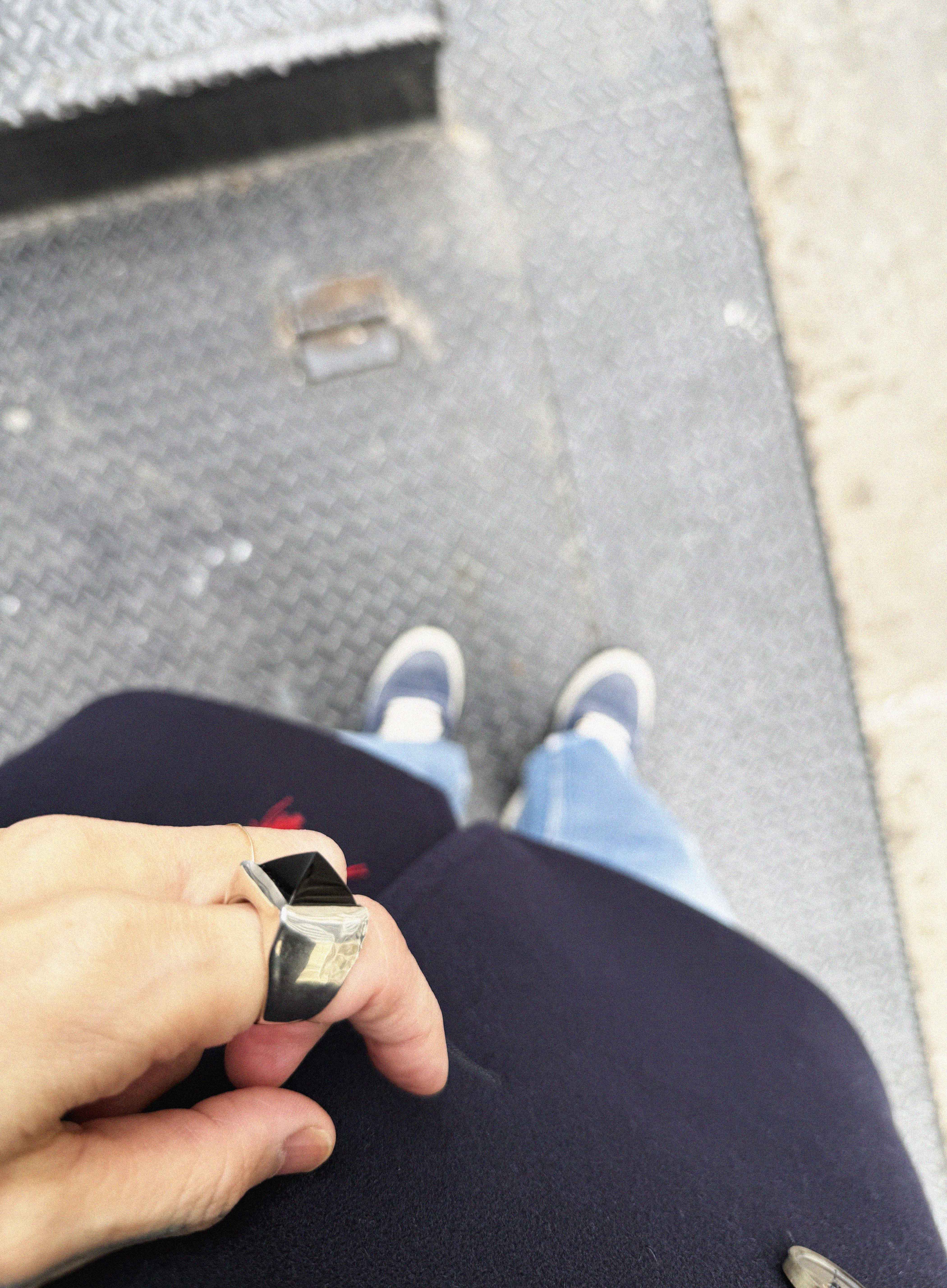 →KIND BLACK UNIFORM← BLACK ONYX STERLING SILVER FINGER RING