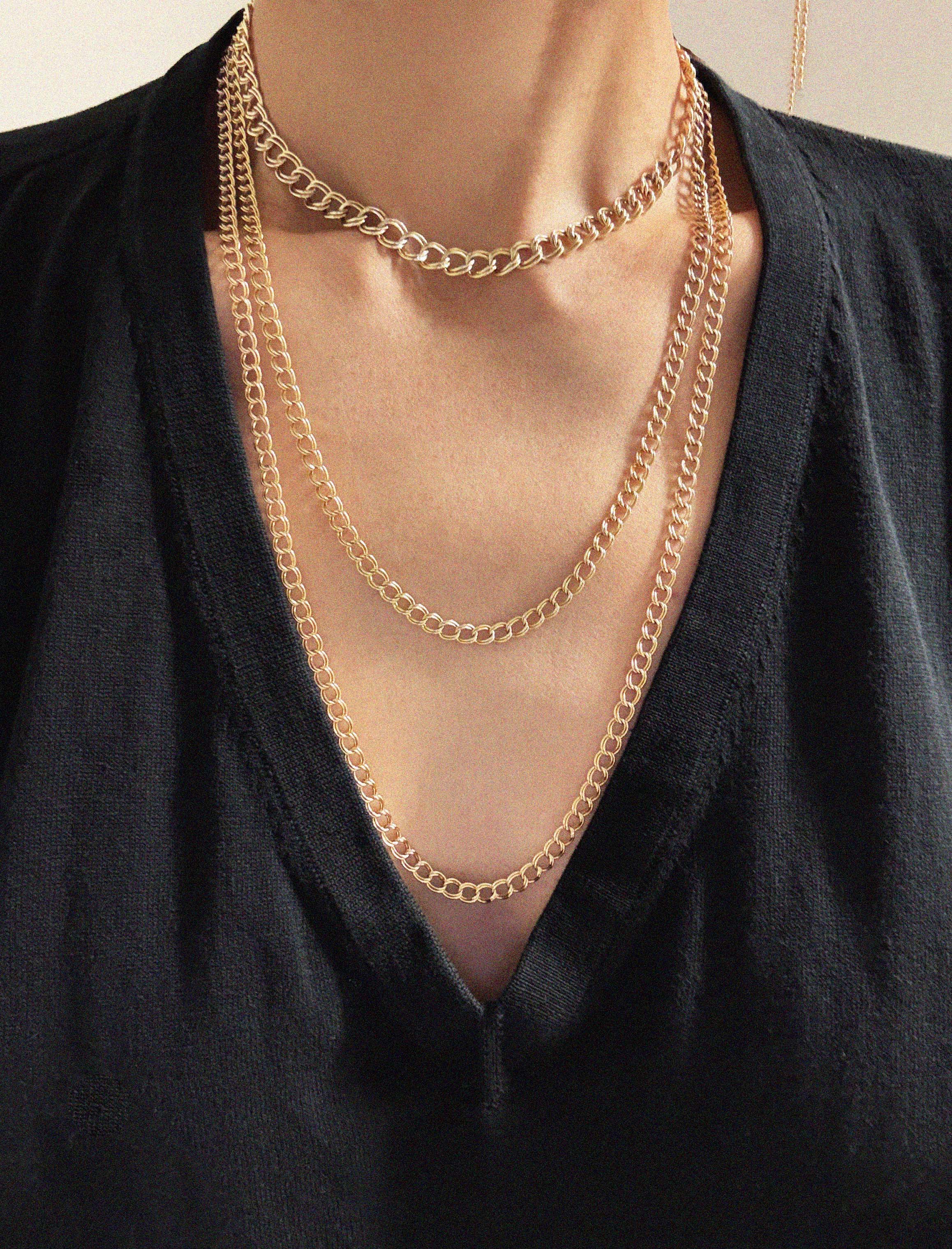 →LONGEST DOUBLE DANCE CHAIN NECKLACE← NECKLACE
