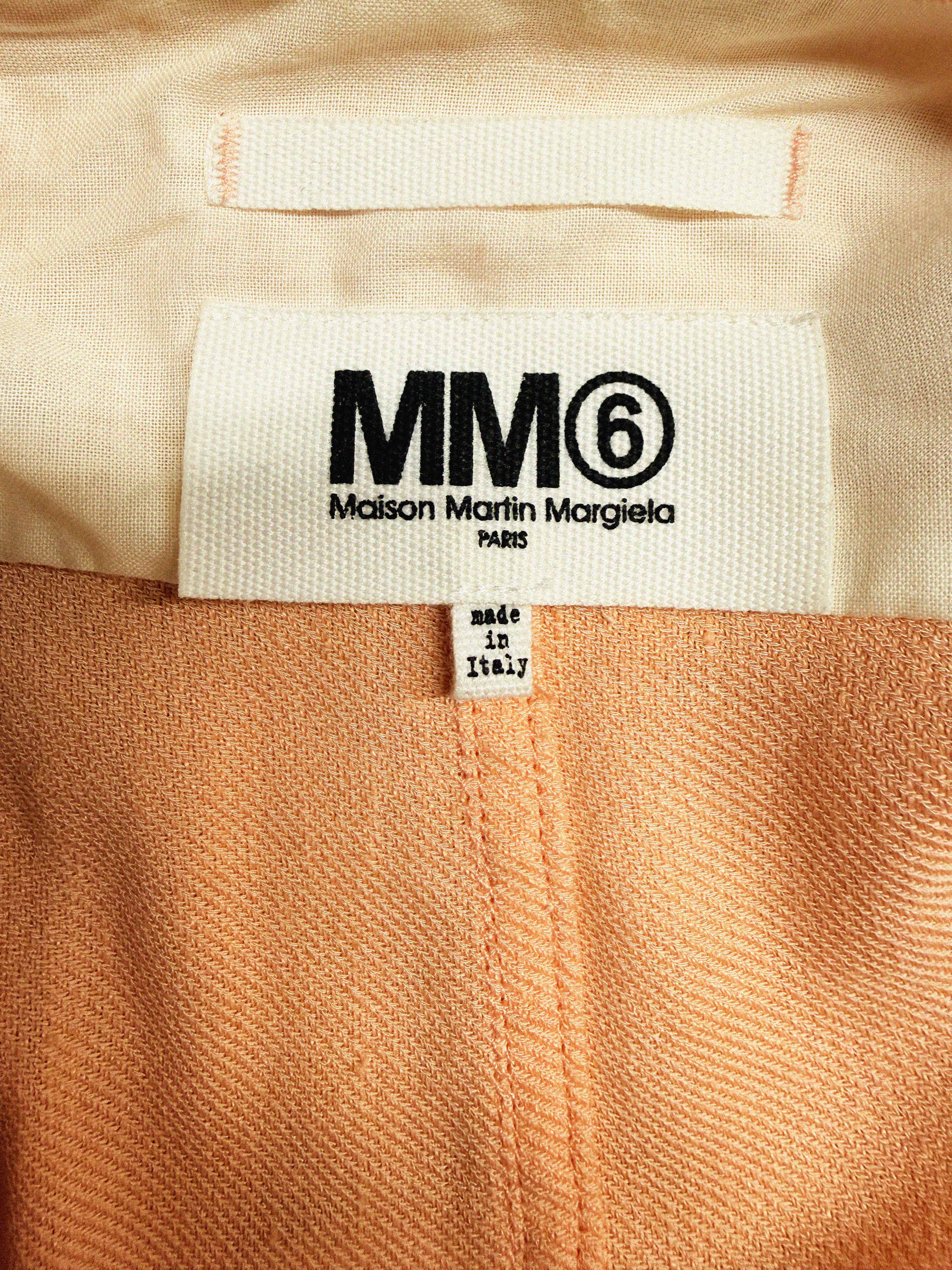 →MM6 MAISON MARGIELA PEACH OVERSIZED LONG JACKET← SANG A SELECTS