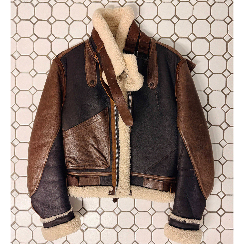 →BALENCIAGA SHEARLING AVIATOR JACKET← SANG A SELECTS