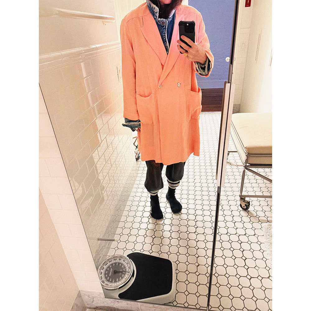 →MM6 MAISON MARGIELA PEACH OVERSIZED LONG JACKET← SANG A SELECTS