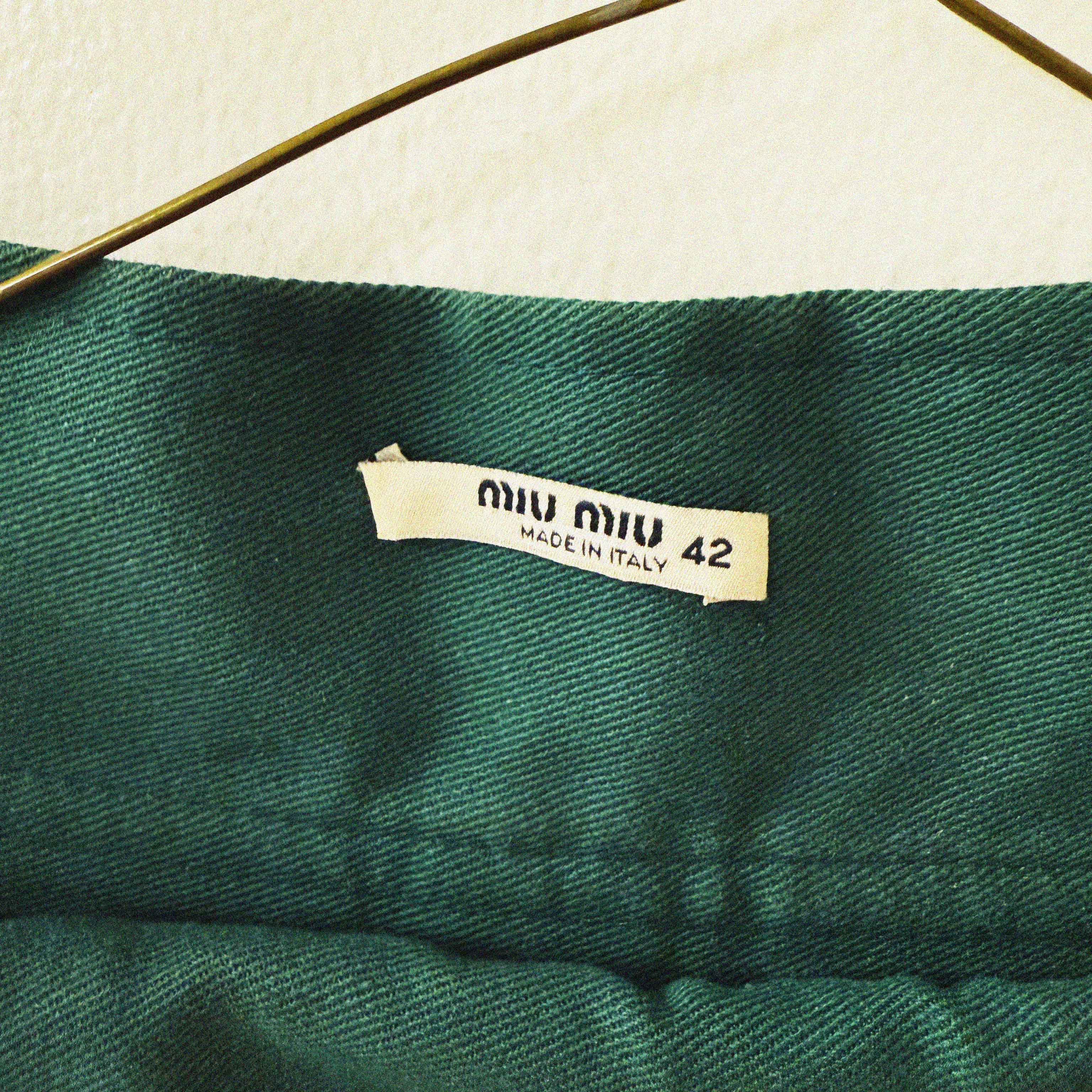 →MIU MIU FOREST GREEN SKORT← SANG A SELECTS