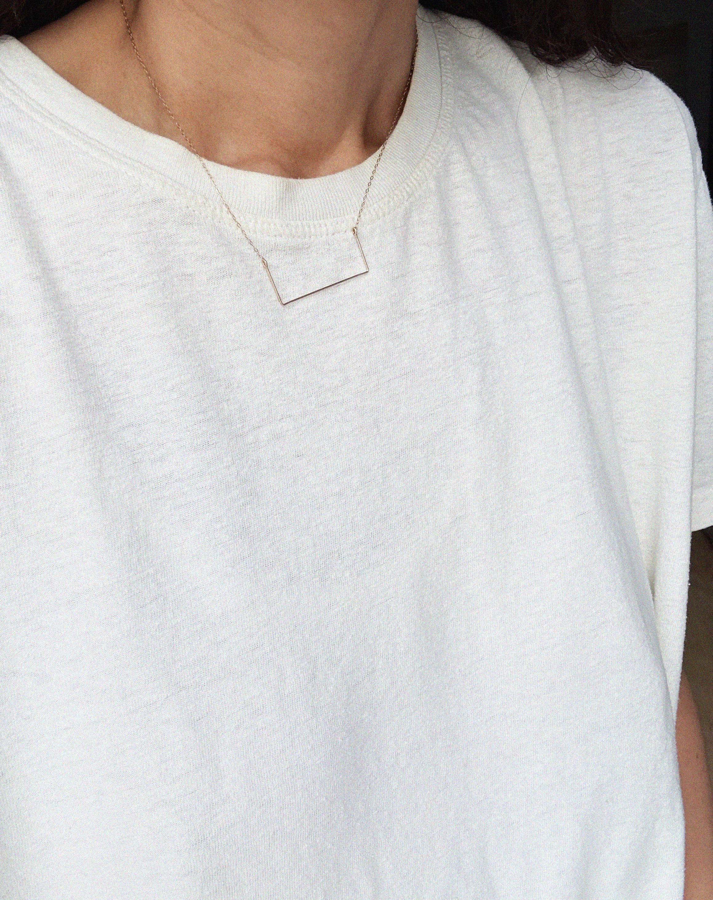 →OPEN RECTANGLE NECKLACE← NECKLACE