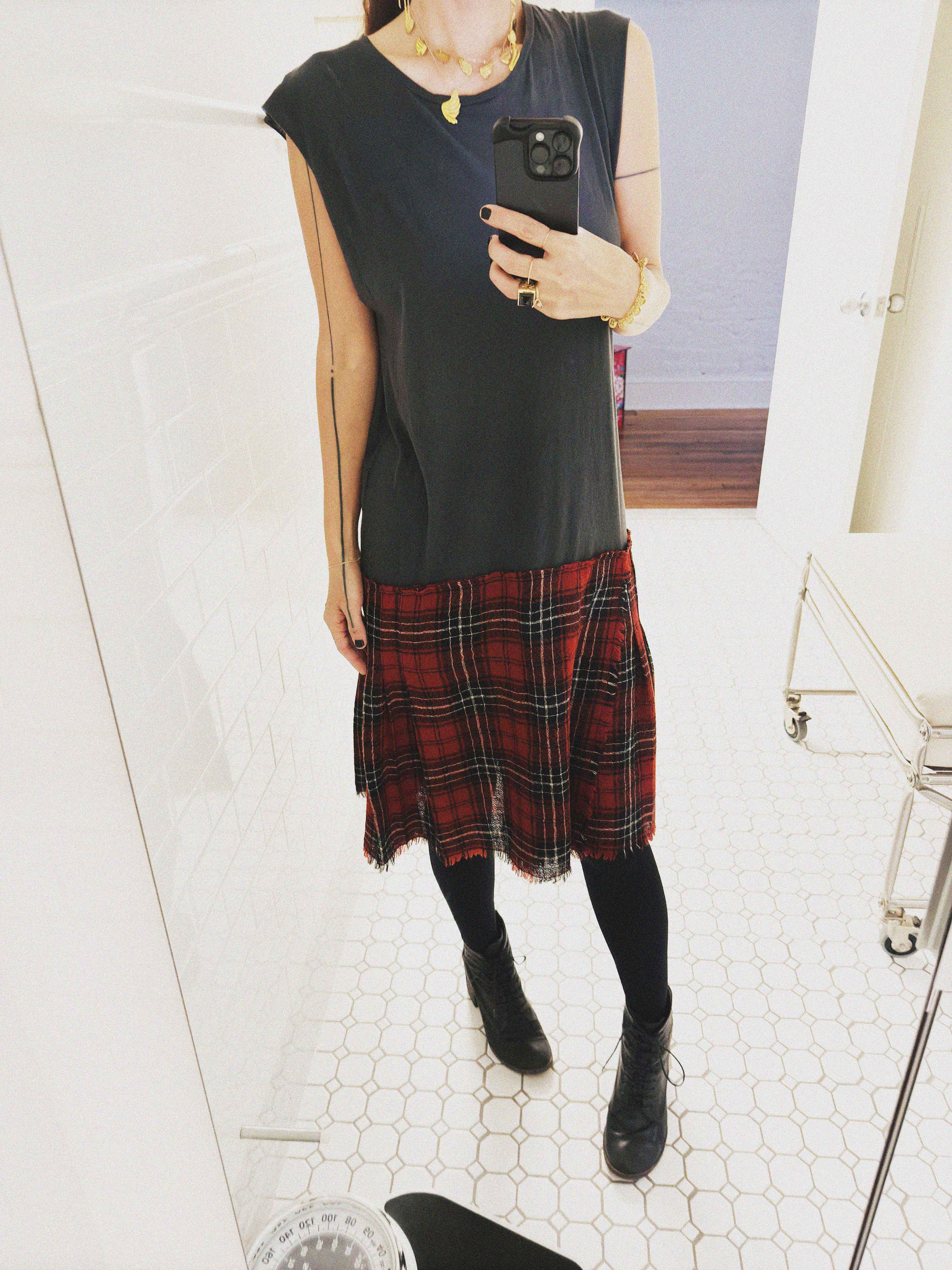 →R13 GRAPHIC PLAID DRESS← SANG A SELECTS