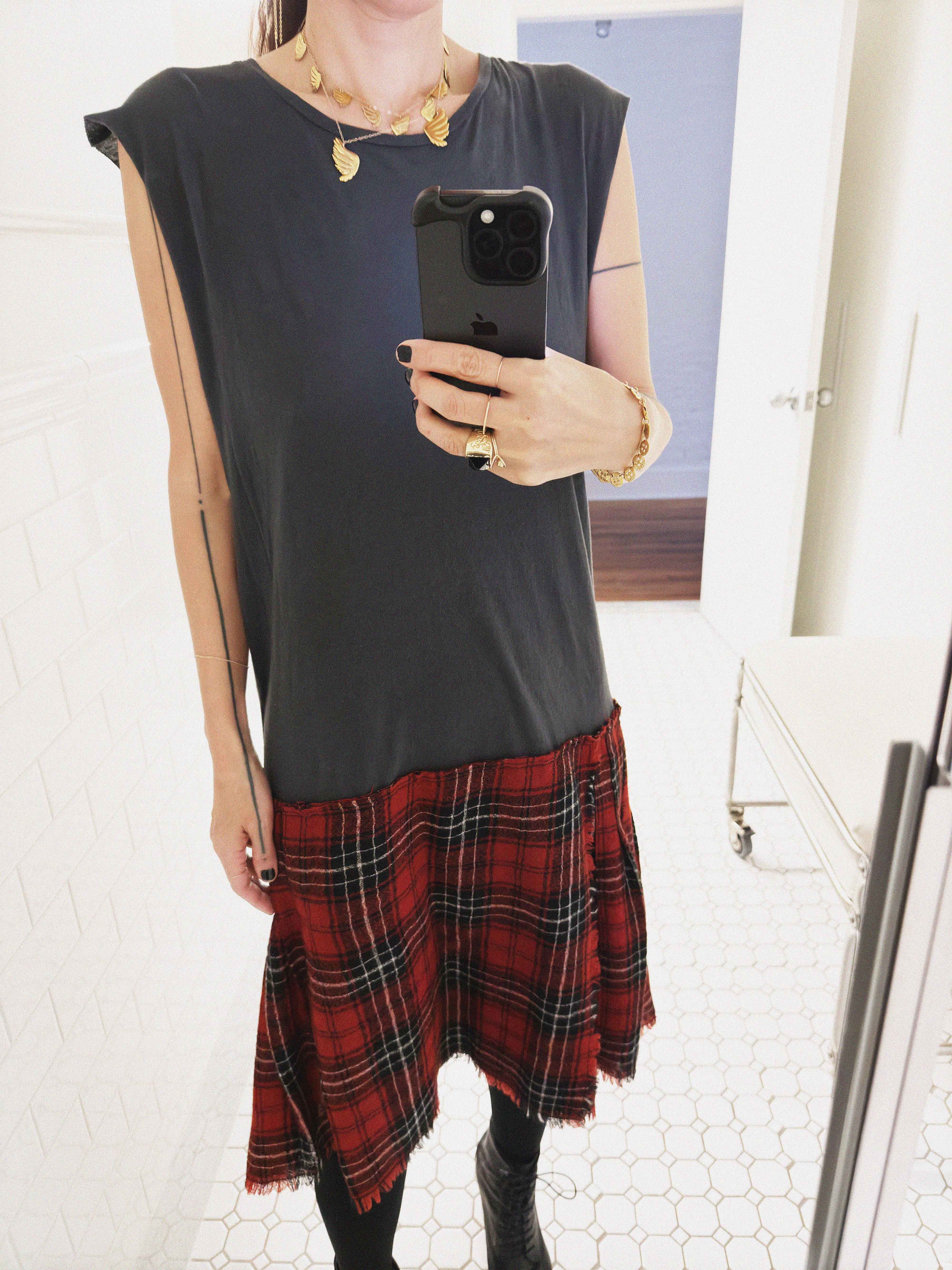 →R13 GRAPHIC PLAID DRESS← SANG A SELECTS