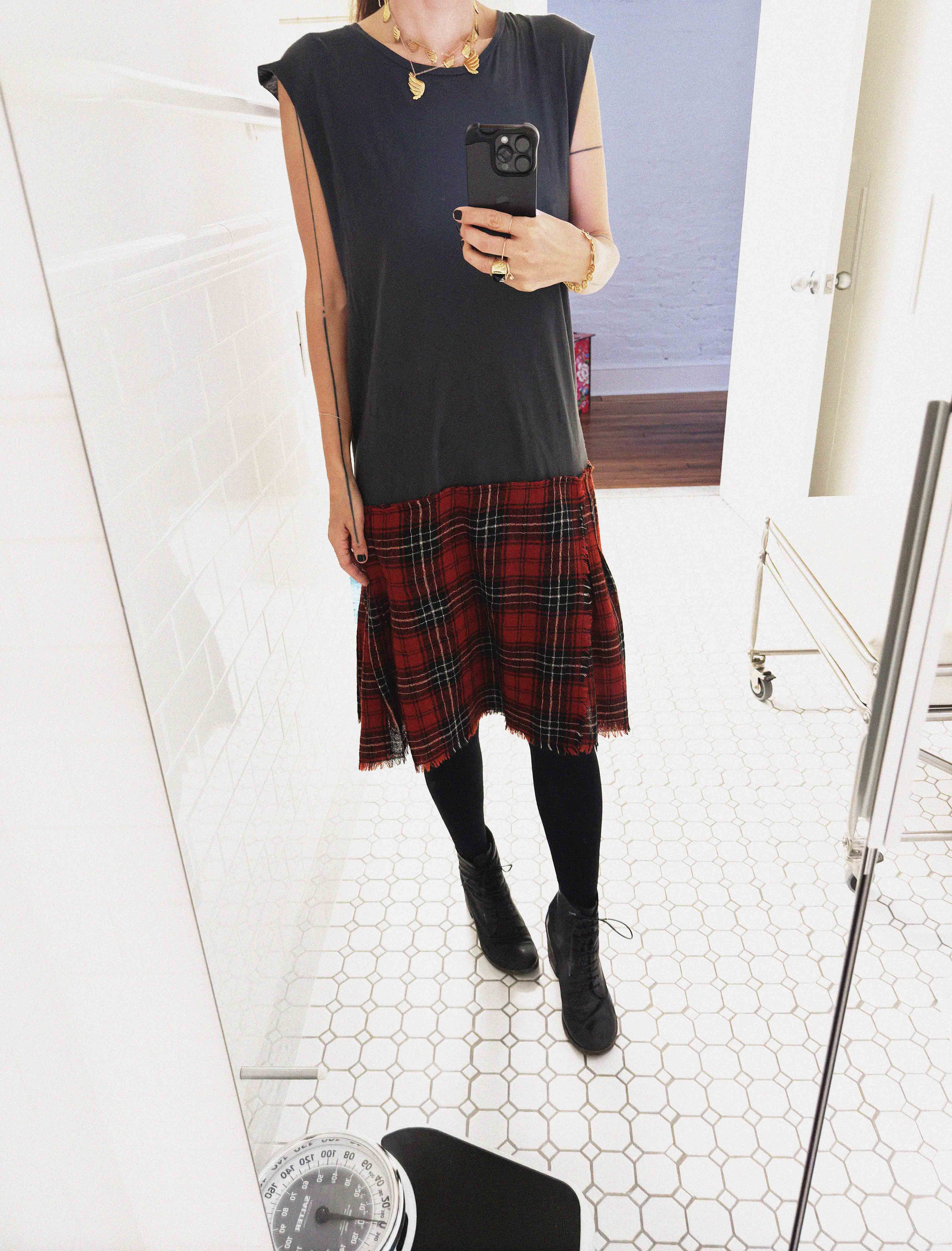 →R13 GRAPHIC PLAID DRESS← SANG A SELECTS