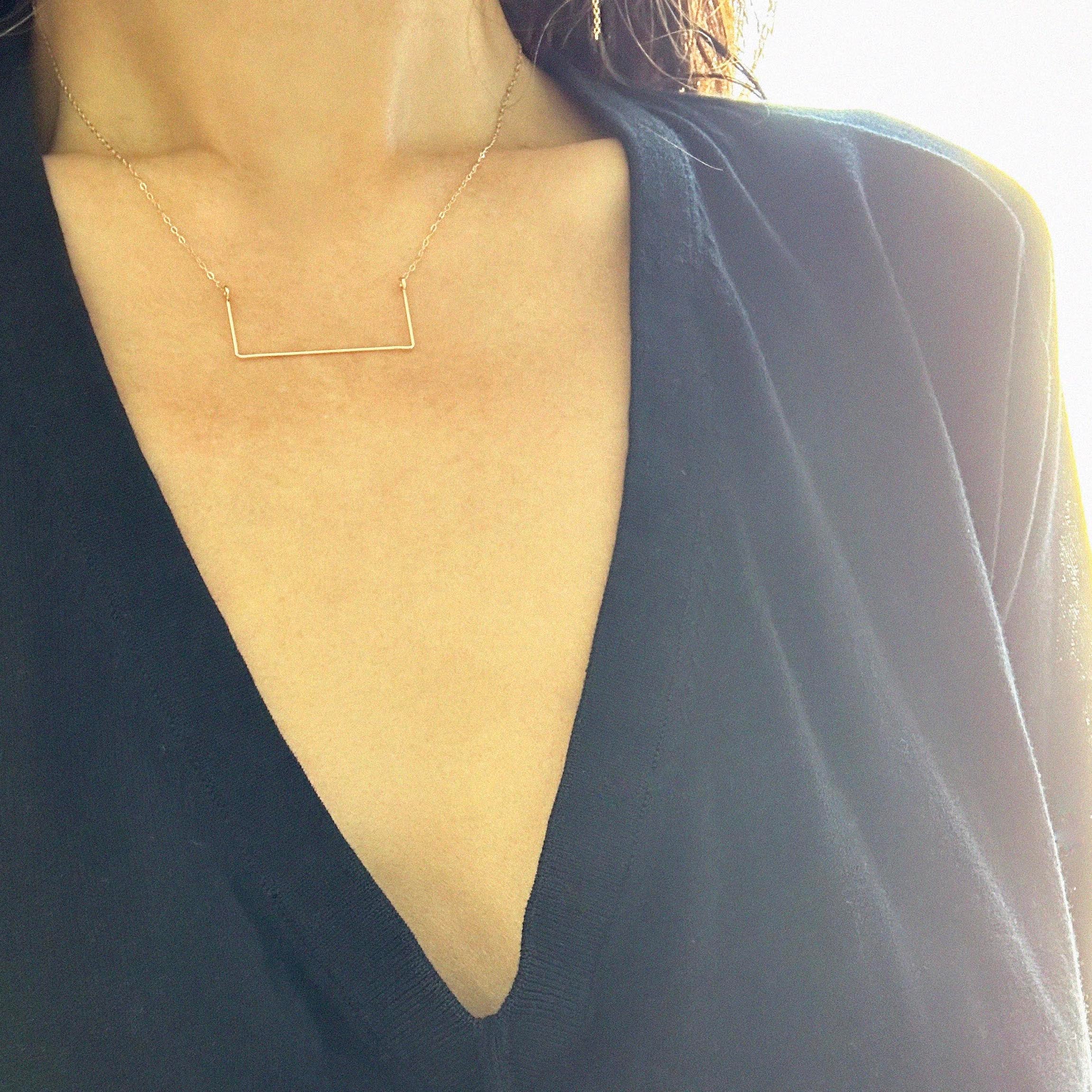 →OPEN RECTANGLE NECKLACE← NECKLACE – SANG A