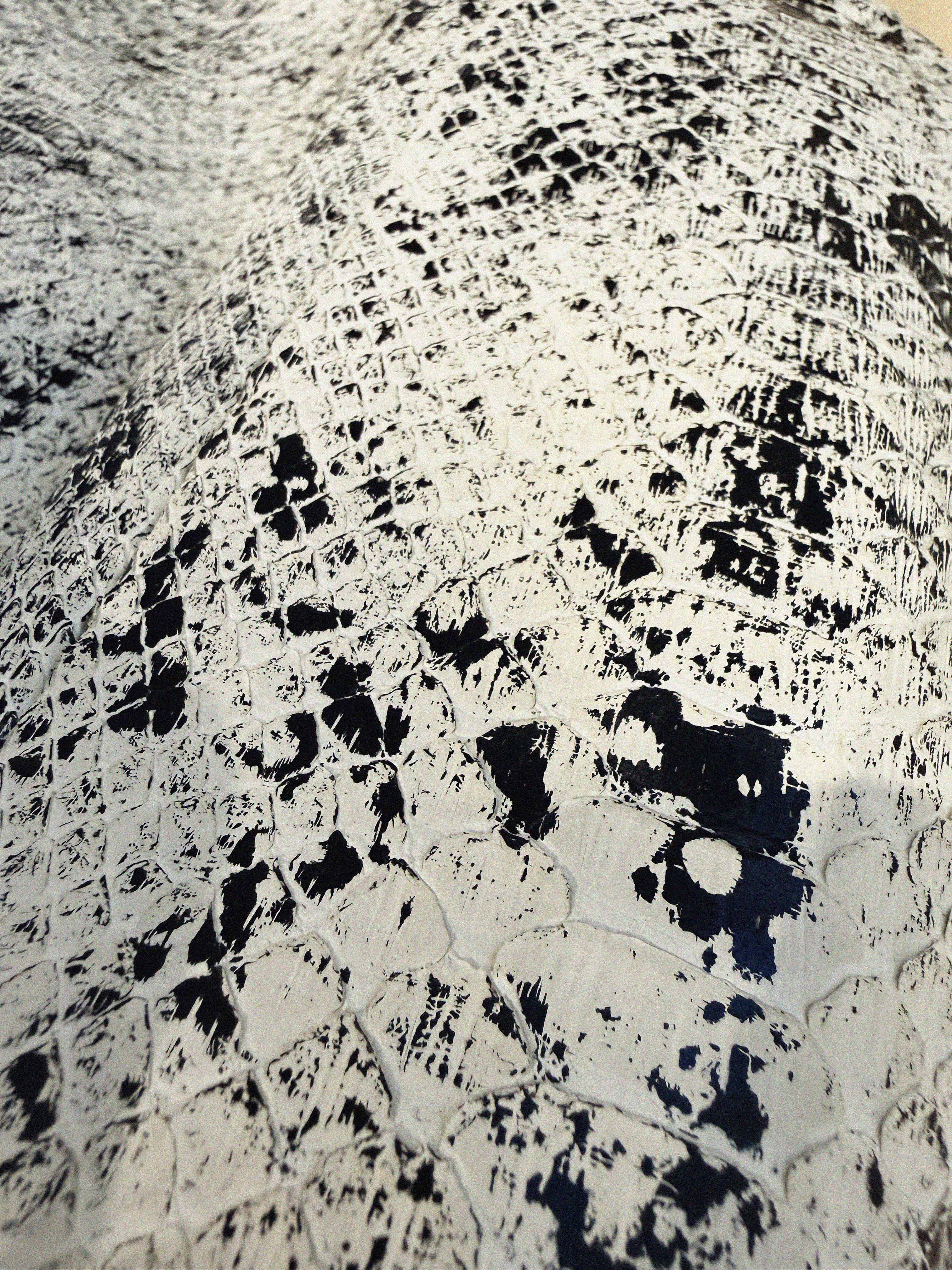 →FLOW← BLACK + WHITE HAND PAINTED-ART PYTHON