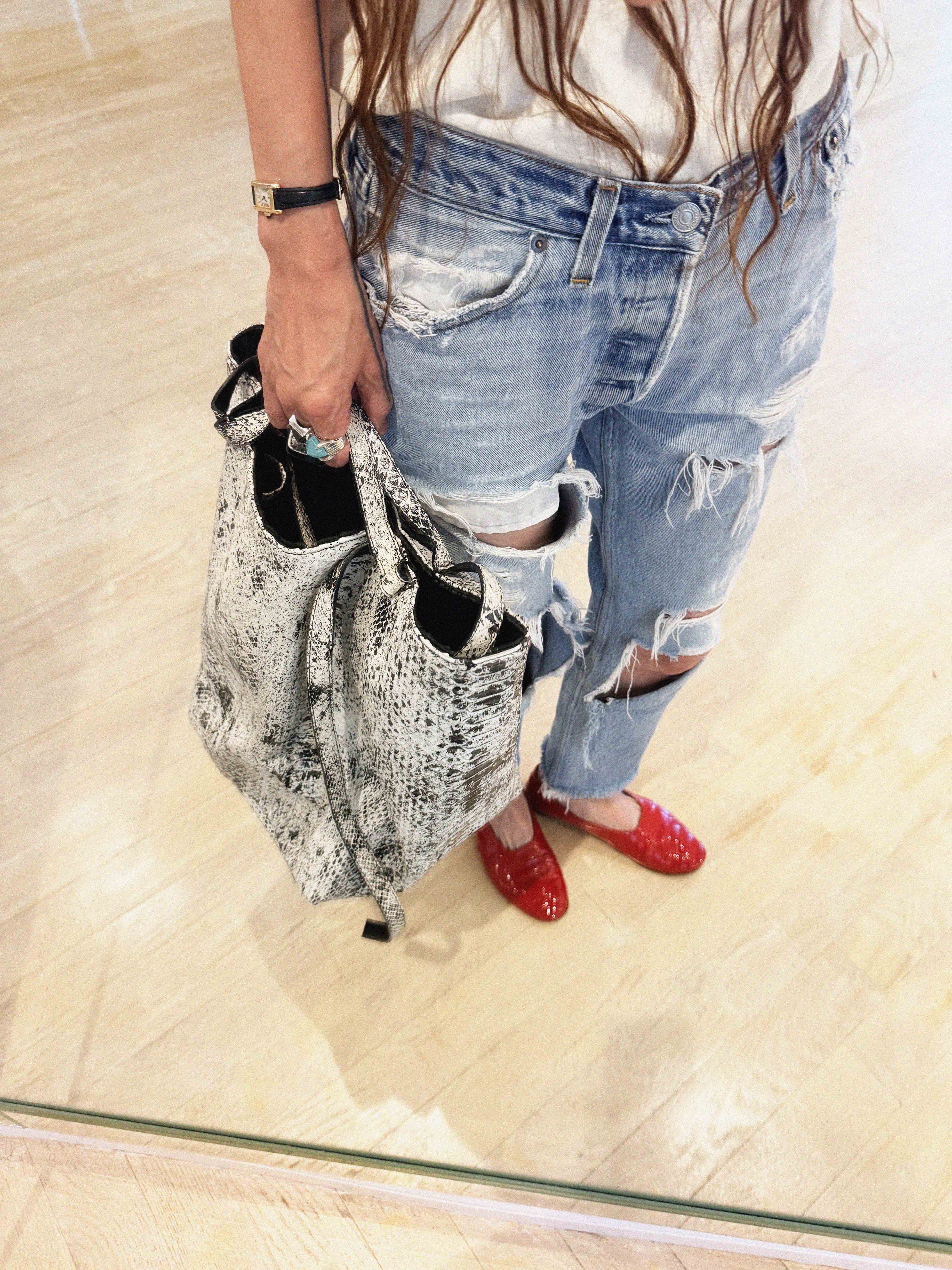 →FLOW← BLACK + WHITE HAND PAINTED-ART PYTHON