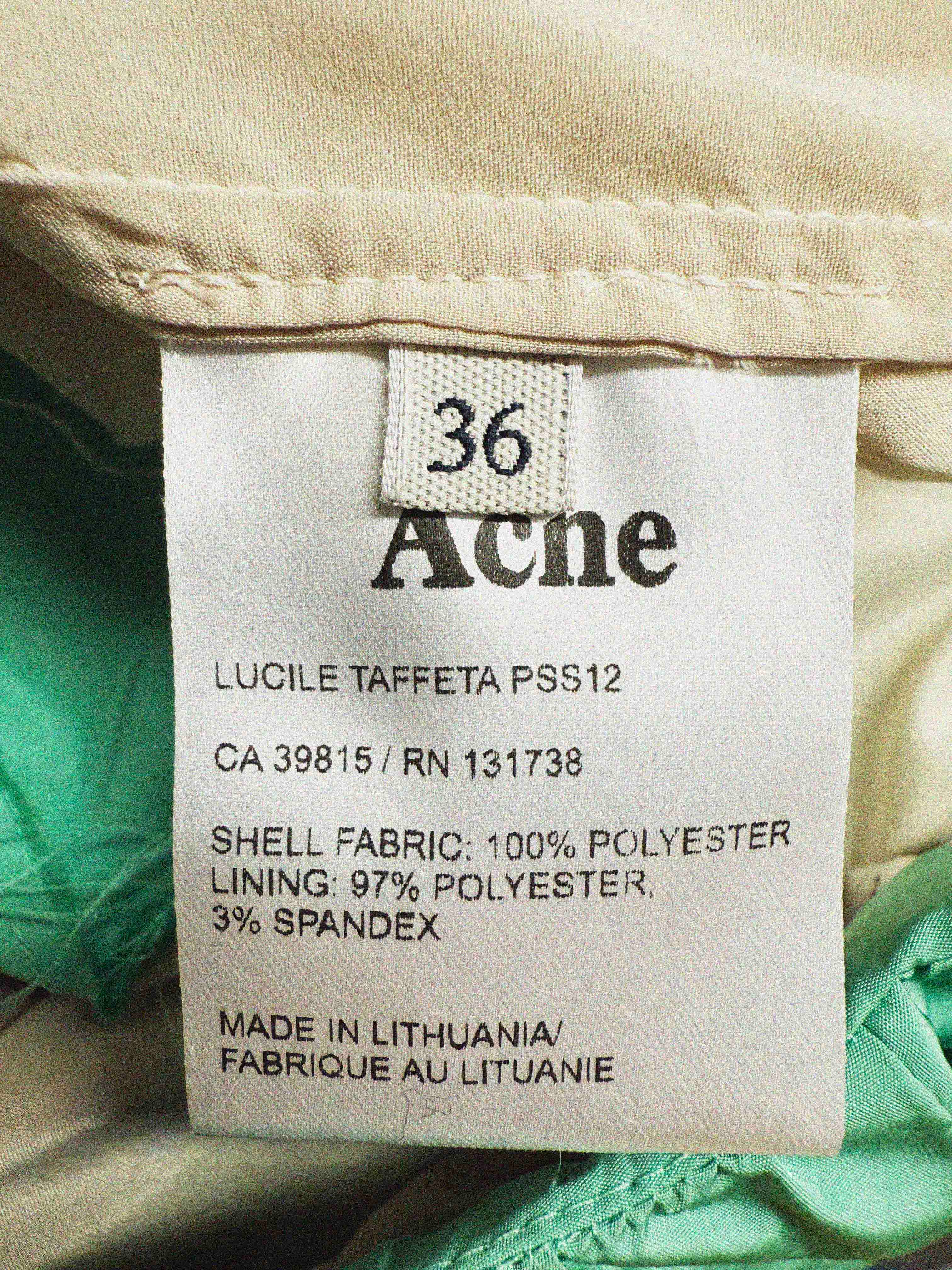 →ACNE SEAFOAM GREEN DRESS← SANG A SELECTS