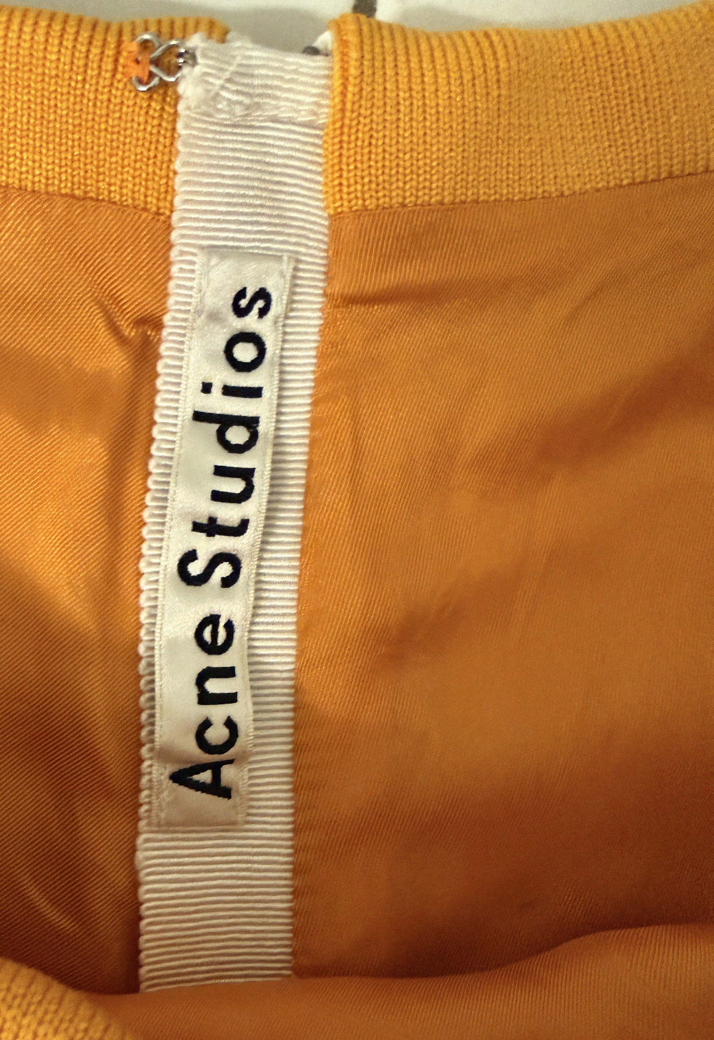 →ACNE STUDIOS ORANGE SKIRT← SANG A SELECTS