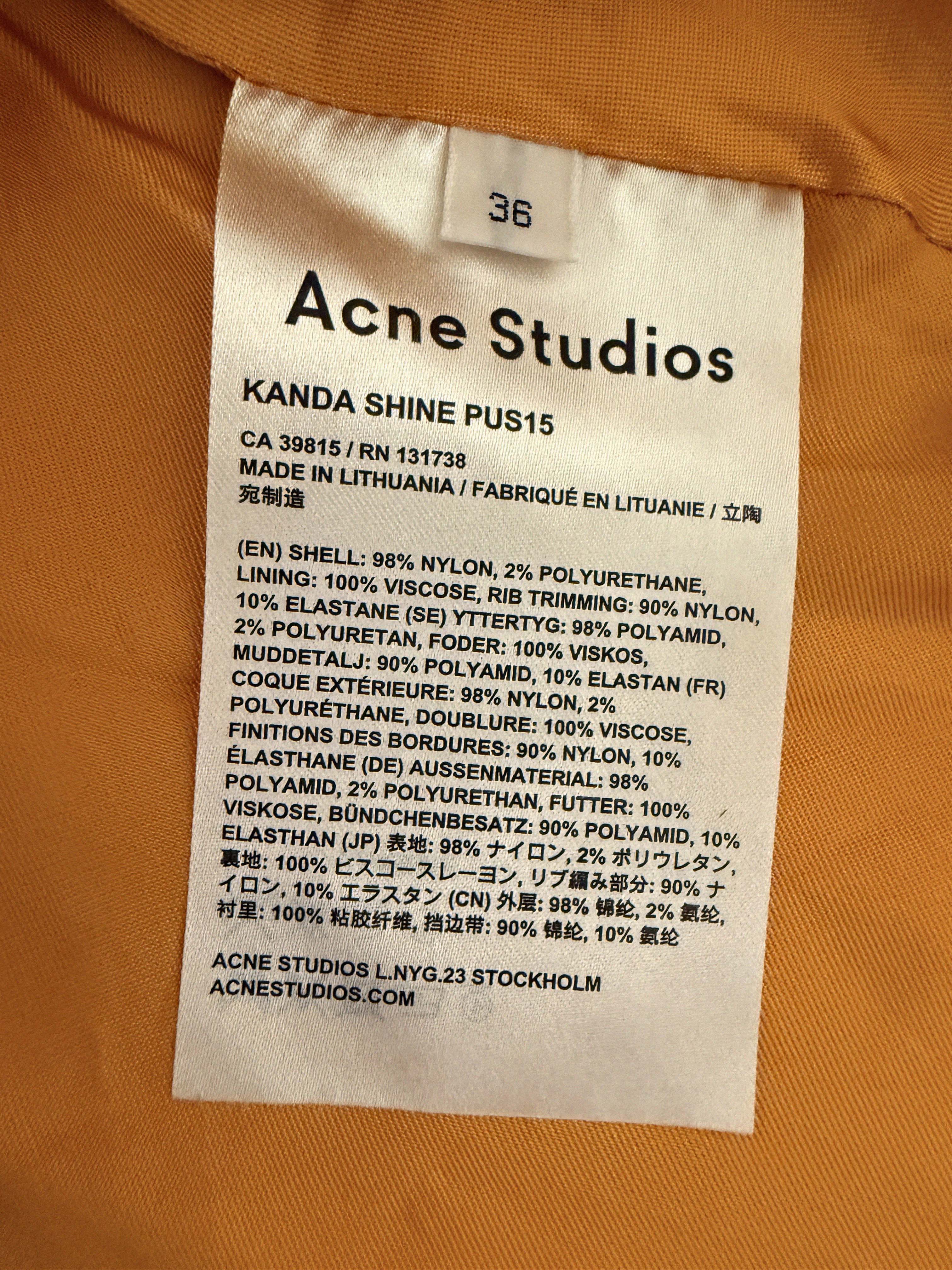 →ACNE STUDIOS ORANGE SKIRT← SANG A SELECTS