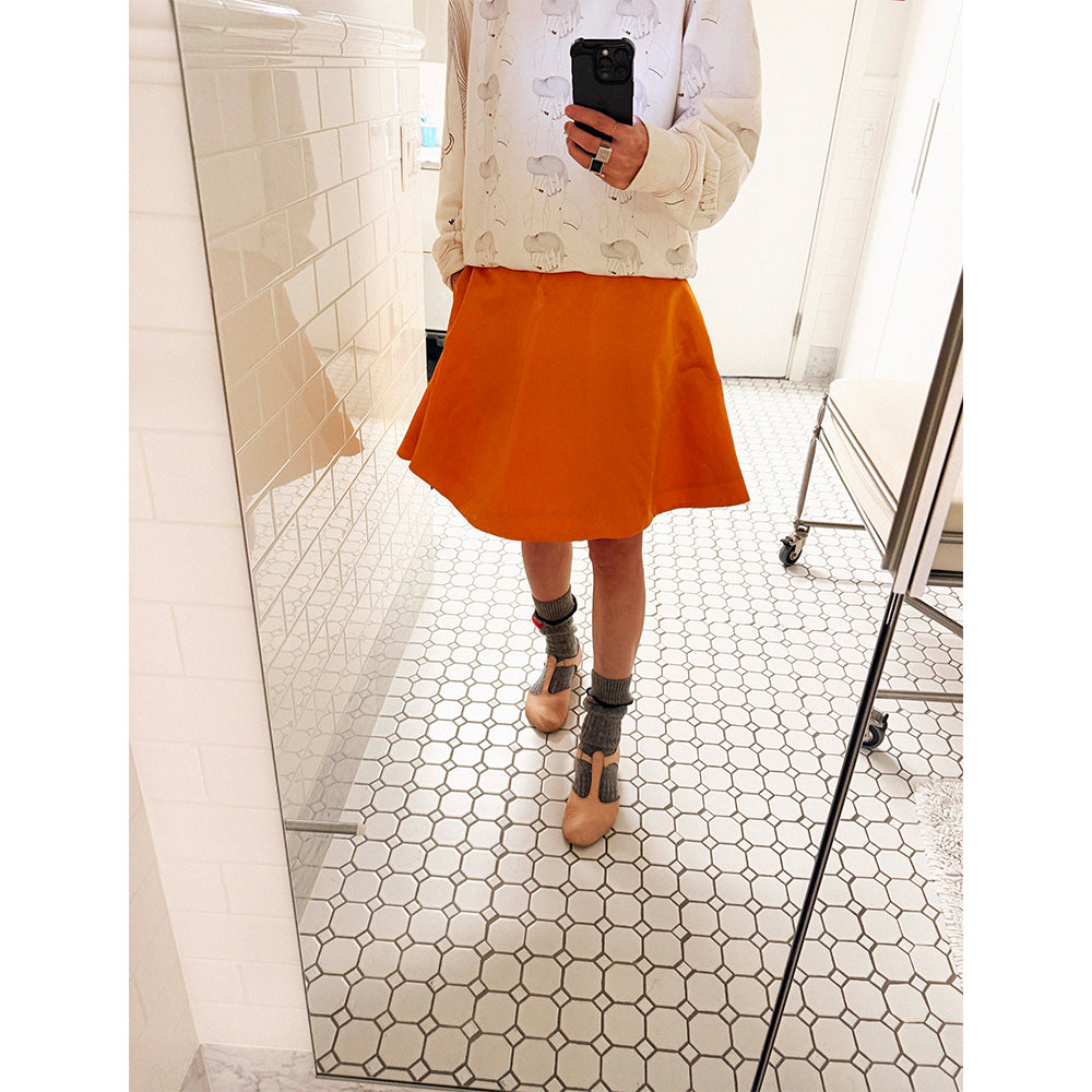 →ACNE STUDIOS ORANGE SKIRT← SANG A SELECTS