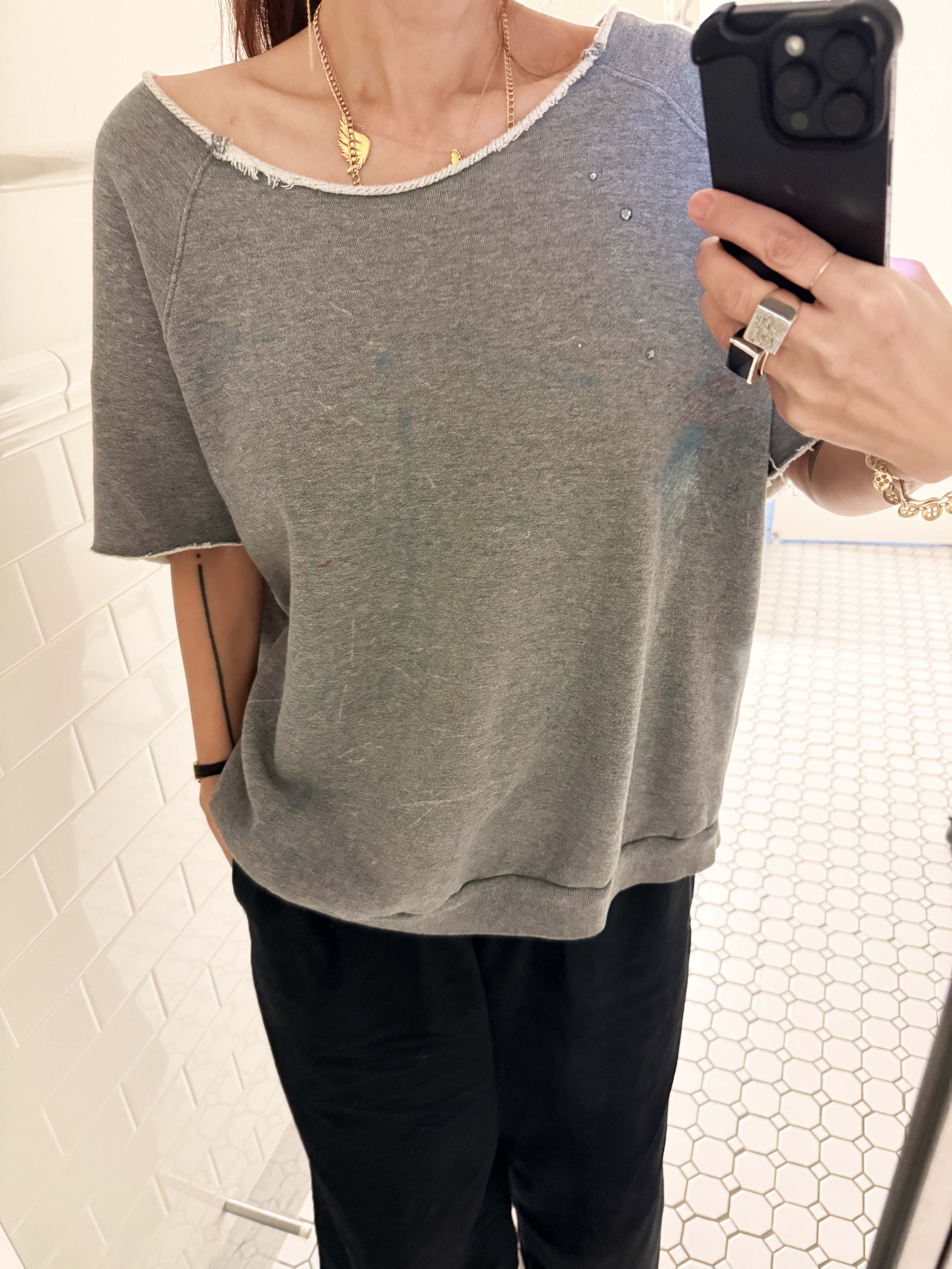 →ACNE STUDIOS PAINTED CRYSTAL SWEATSHIRT← SANG A SELECTS