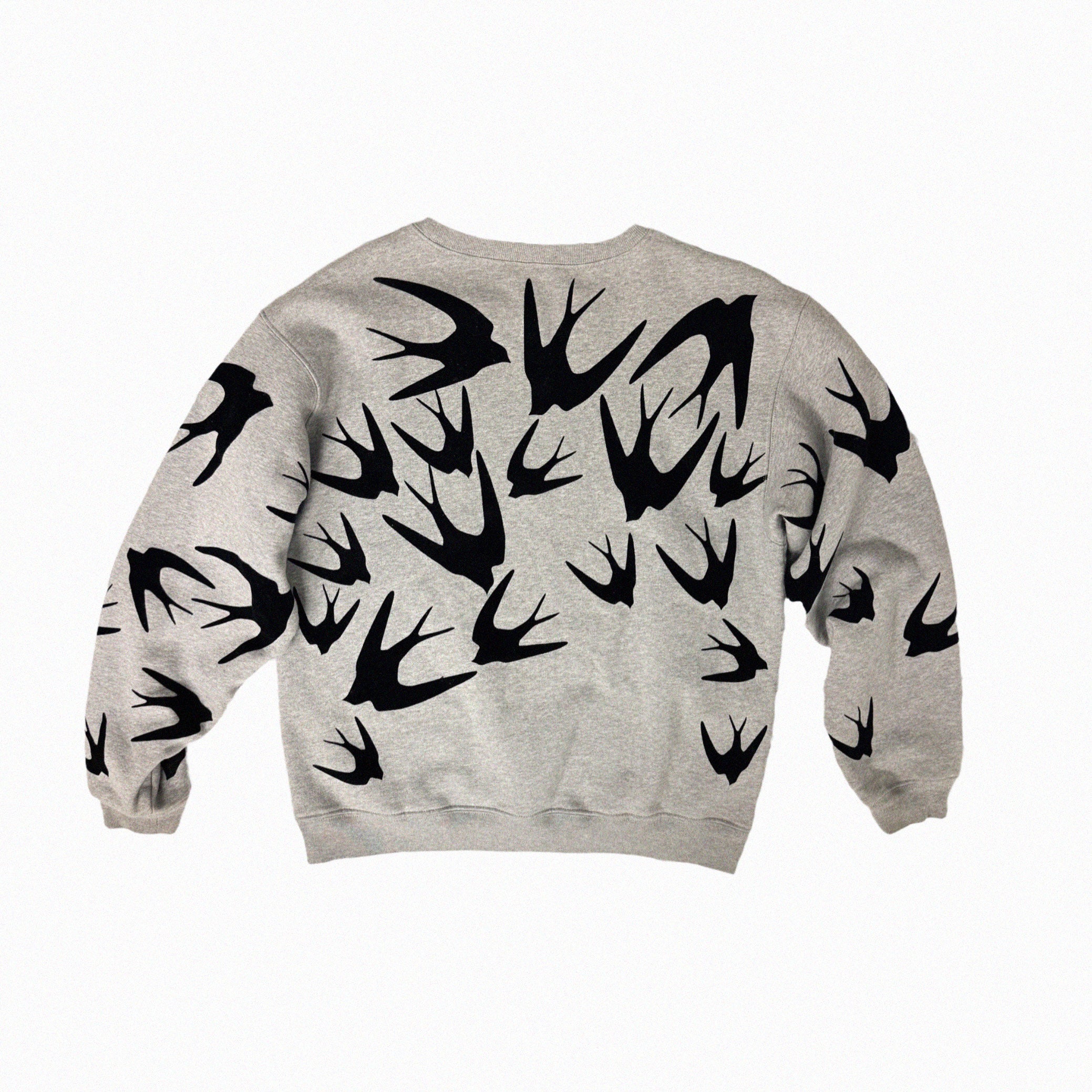→ALEXANDER MCQUEEN BLACK SWALLOW SWEATSHIRT← SANG A SELECTS