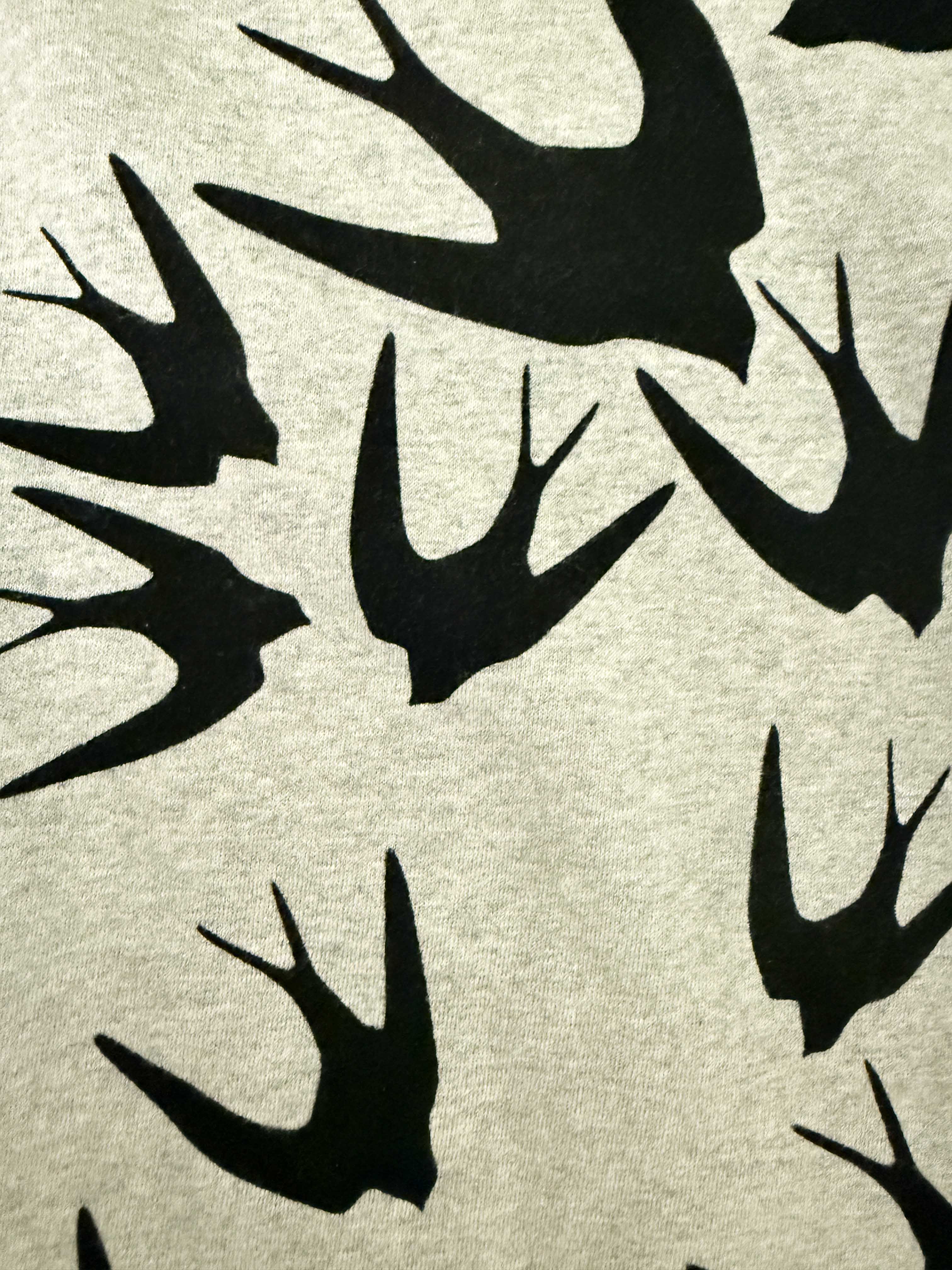 →ALEXANDER MCQUEEN BLACK SWALLOW SWEATSHIRT← SANG A SELECTS